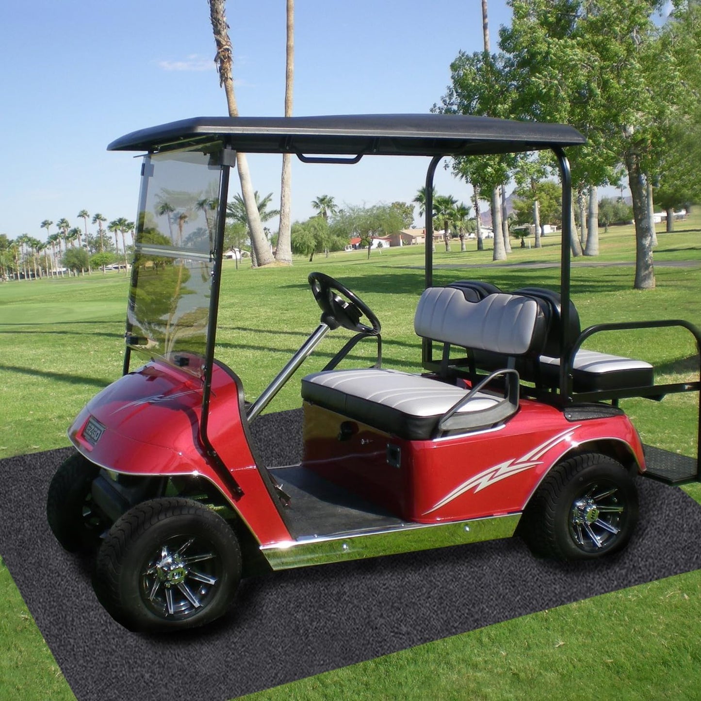 Garage Floor Matting 6.6x8.5 Feet Oil Absorbent Large Rubber Mat Waterproof Rubber Backing Layer Golf Cart Garage Mat Protects Floor from Spills Stains Oil Drip Pan for Under Car (6.6x8.5 Feet)