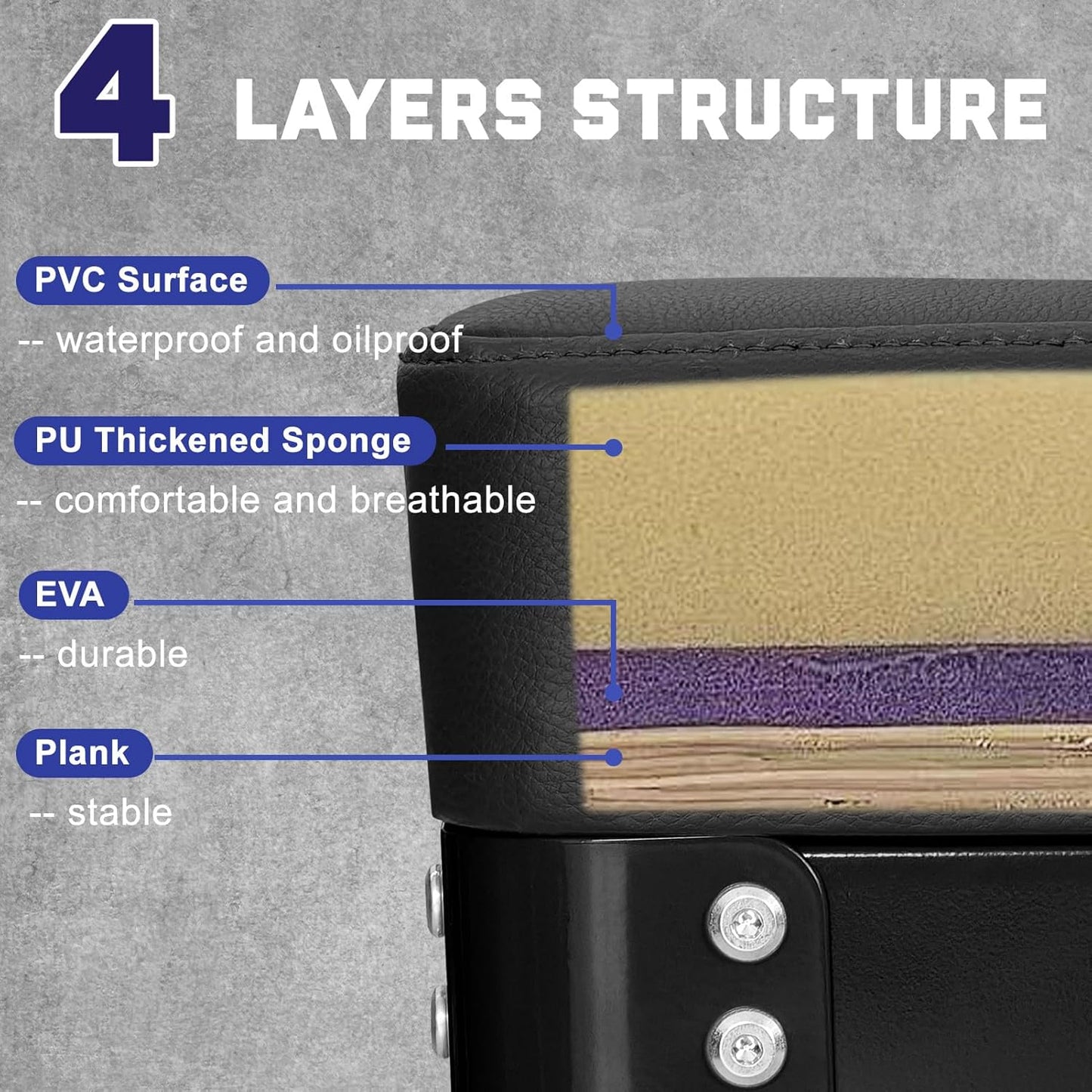 Rolling Mechanic Shop Stool with Wheels, Garage Mechanics Stool with 2 Layer Repair Tools Tray, Padded 360° Swivel Automotive Roller Creeper Seat Shop Chair, Heavy Duty, 330 LBS Capacity, Black