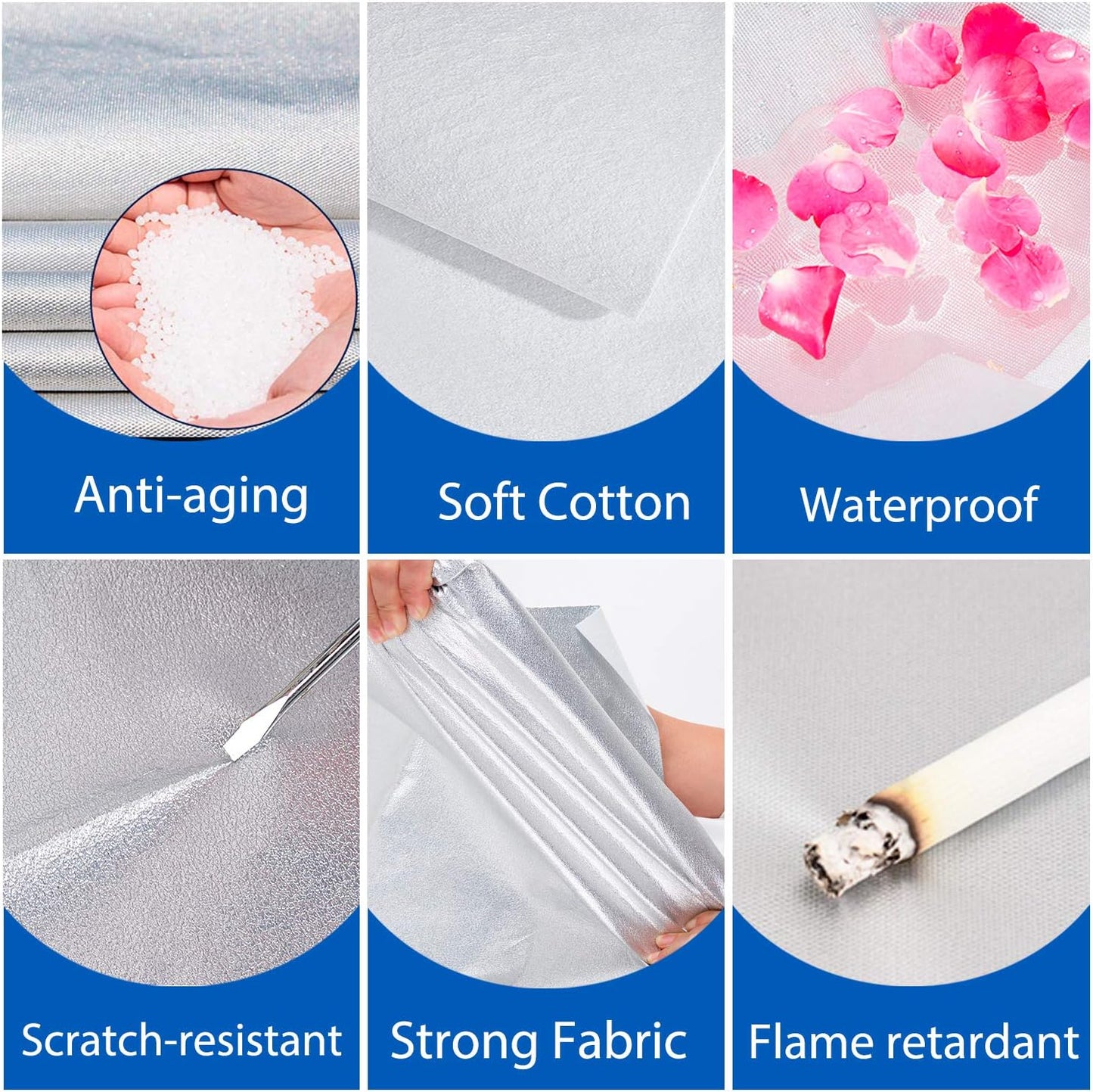 KouKou 6 Layers Car Cover Waterproof All Weather for Automobiles, Full Exterior Covers Universal Fit Sedan Lexus ES350 LS400, Lincoln MKZ MKS, Tesla Model S, BMW 750i, etc.(Length 208 inches)