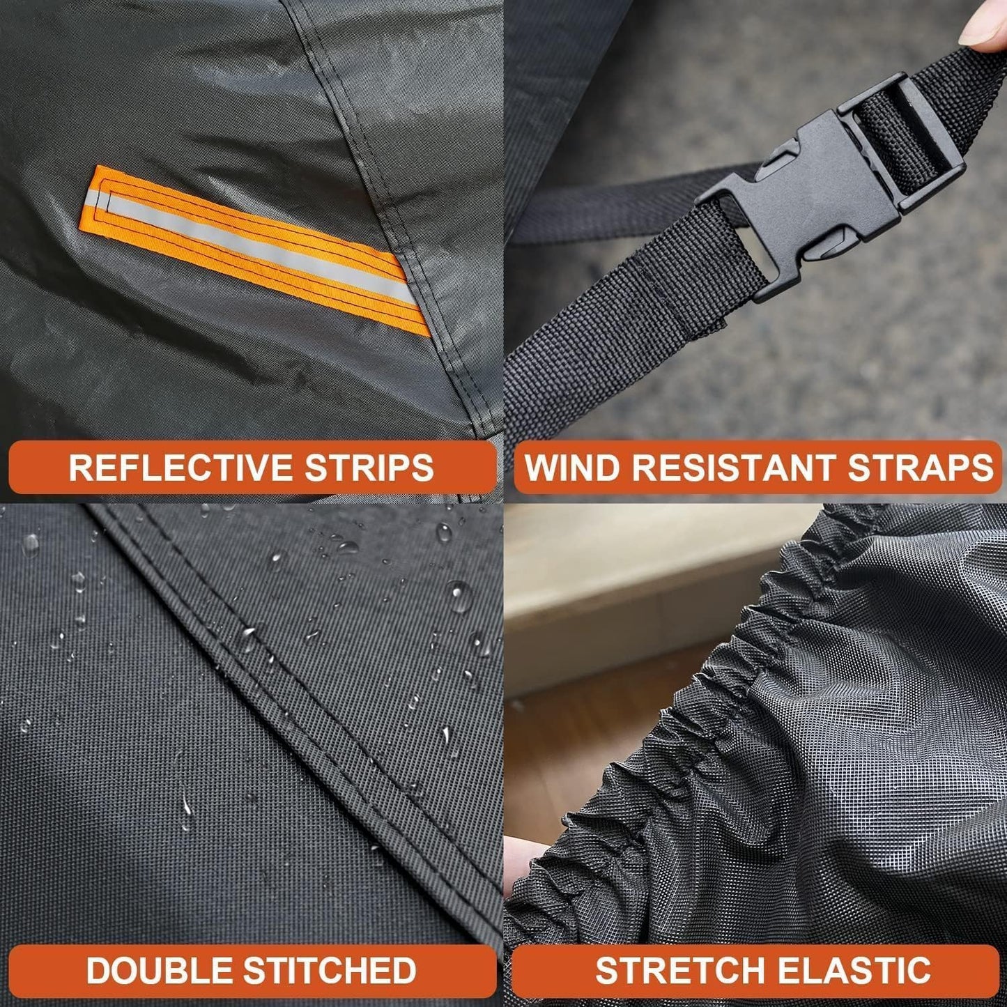 Kayme 7 Layers Truck Cover Waterproof All Weather, Heavy Duty Outdoor Pickup Cover Sun Uv Rain Protection, Universal Fit (Length Up to 240 inch) XL+.Black