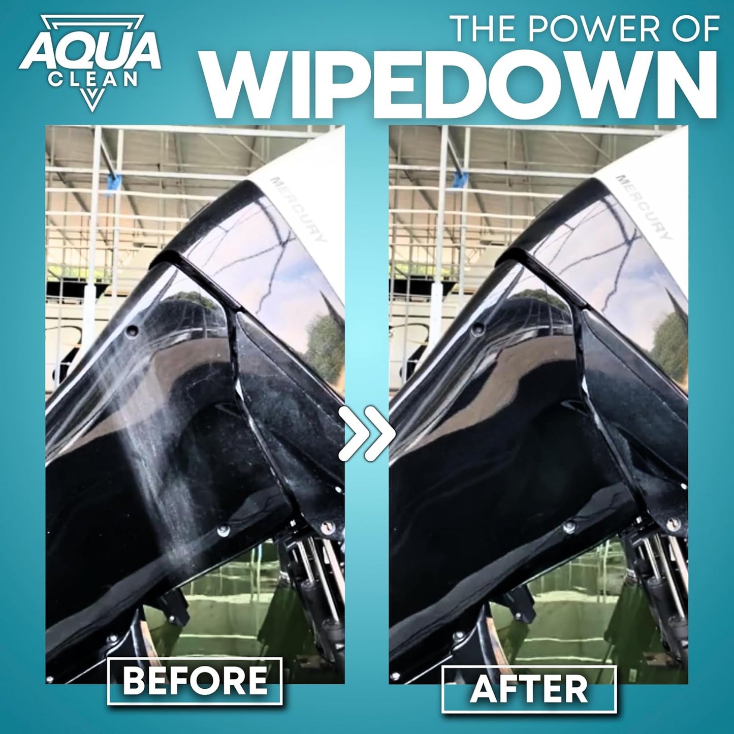 WIPEDOWN 3-in-1 Ceramic Waterless Wash & Quick Detailer | Boat Cleaner | Marine UV Protection, Long-Lasting, High-Gloss | Boats, RVs, Cars | Extend Wax, Coatings, & Sealants | Made in USA