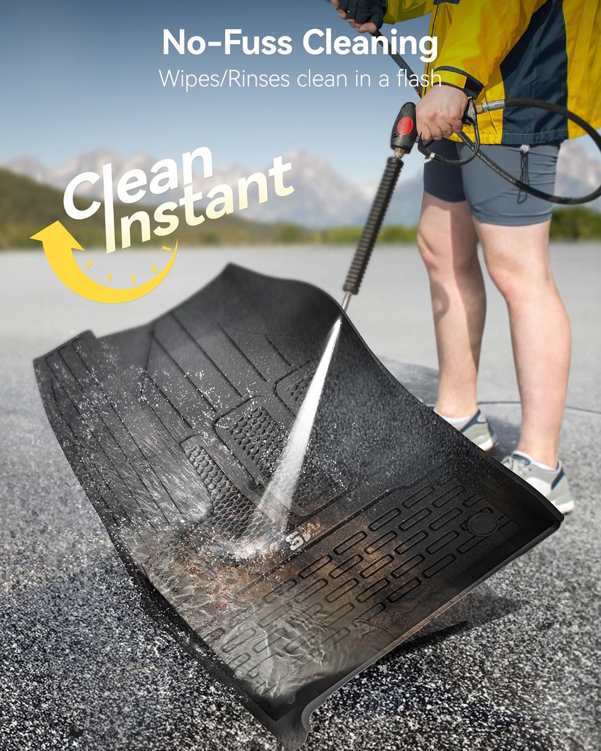 3W Floor Mats & Cargo Liner Fit for Jeep Grand Wagoneer 2022 2023 2024 2025 7 seat (Not Fit for L or 8 seat), TPE Custom Fit Wagoneer Floor Liner for 1-3 Rows and Trunk Mats Full Set Car Accessories