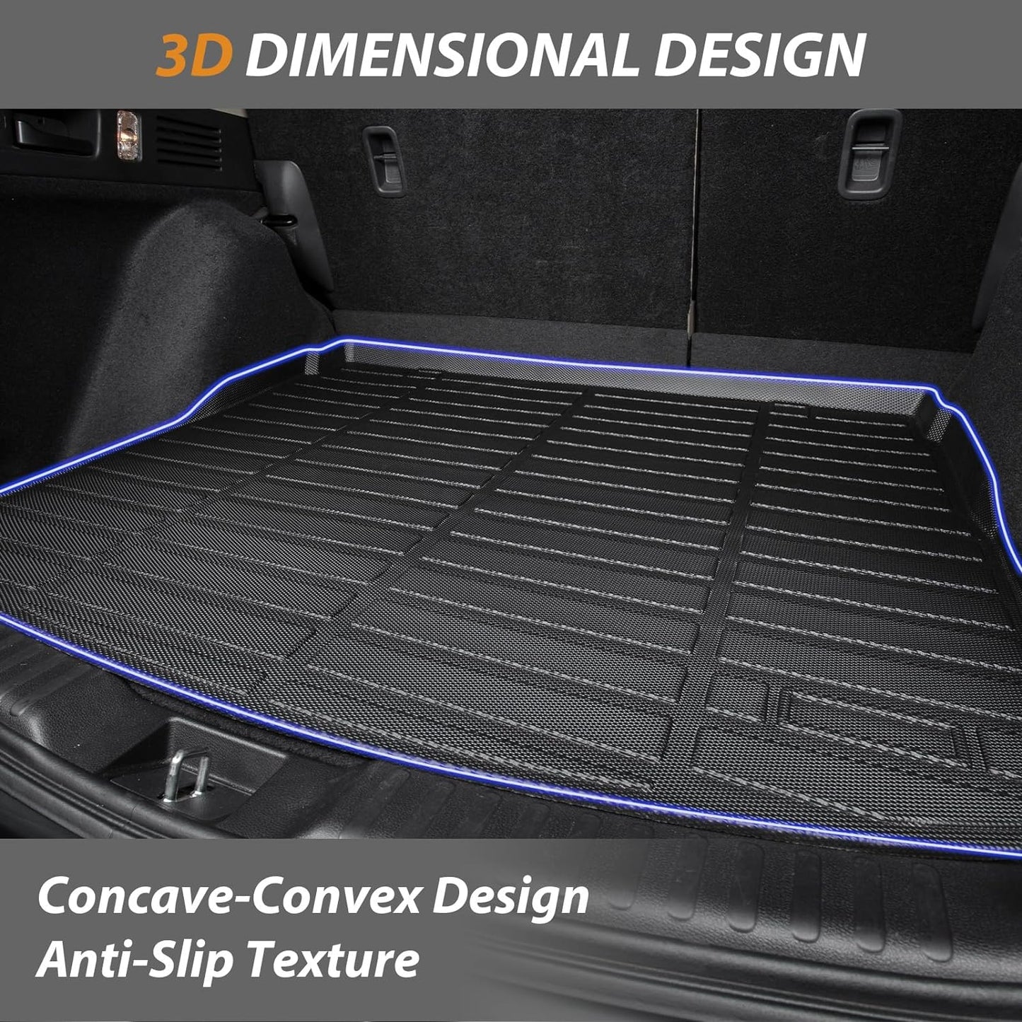AIPOIL® Floor Mats & Cargo Liner Set for 2017-2024 MINI Countryman F60 (Not for Manual Transmission) All Weather Protection TPE Anti-Slip Automotive Full Set Custom Car Mats Accessories - Black