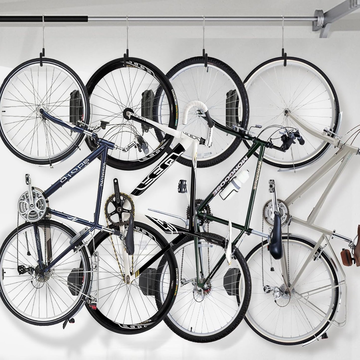 Rafter Hanger Hook, Large S Hooks for Hanging, Ladder Hanger, Bike Hooks, Garage Storage Organizer, Black 8PC