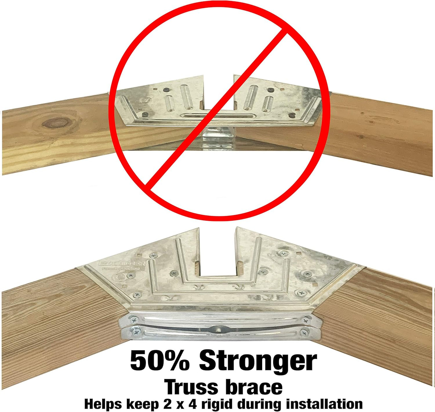 EZBUILDER 50 Structurally Stronger Truss Design Shed Builds 6in - 14in Widths Any Length Storage Garage Playhouse Easy Framing Kit 2x4 Basic Barn Roof Wood NOT Included