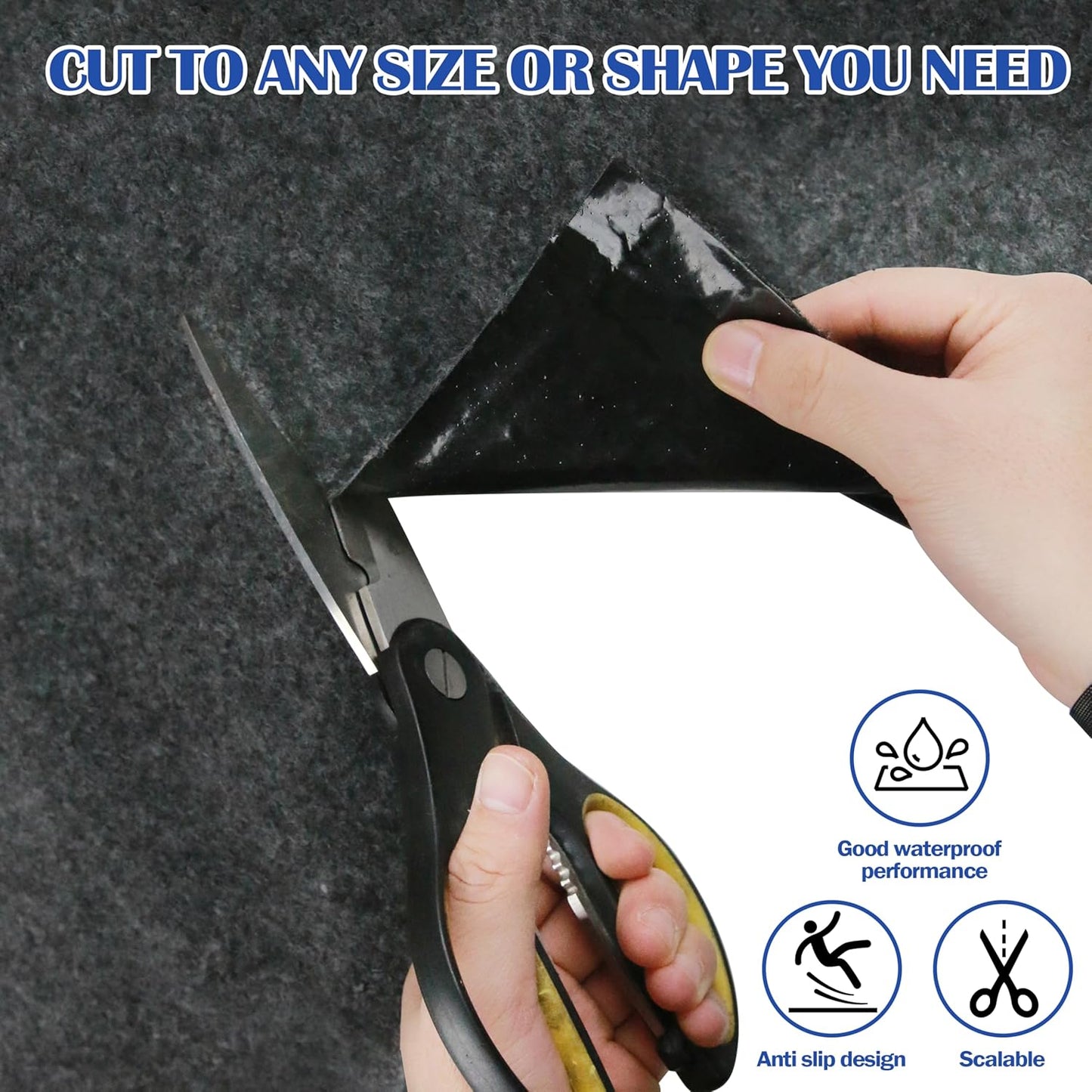 Ogrmar 8.2 x 10.2 FT Outdoor Storage Shed Mat, Waterproof Storage Shed Flooring Mat, Soft Patio Furniture Carport Mat Washable with Non-Slip Backing, Storage Shed Not Included (8.2x10.2FT)