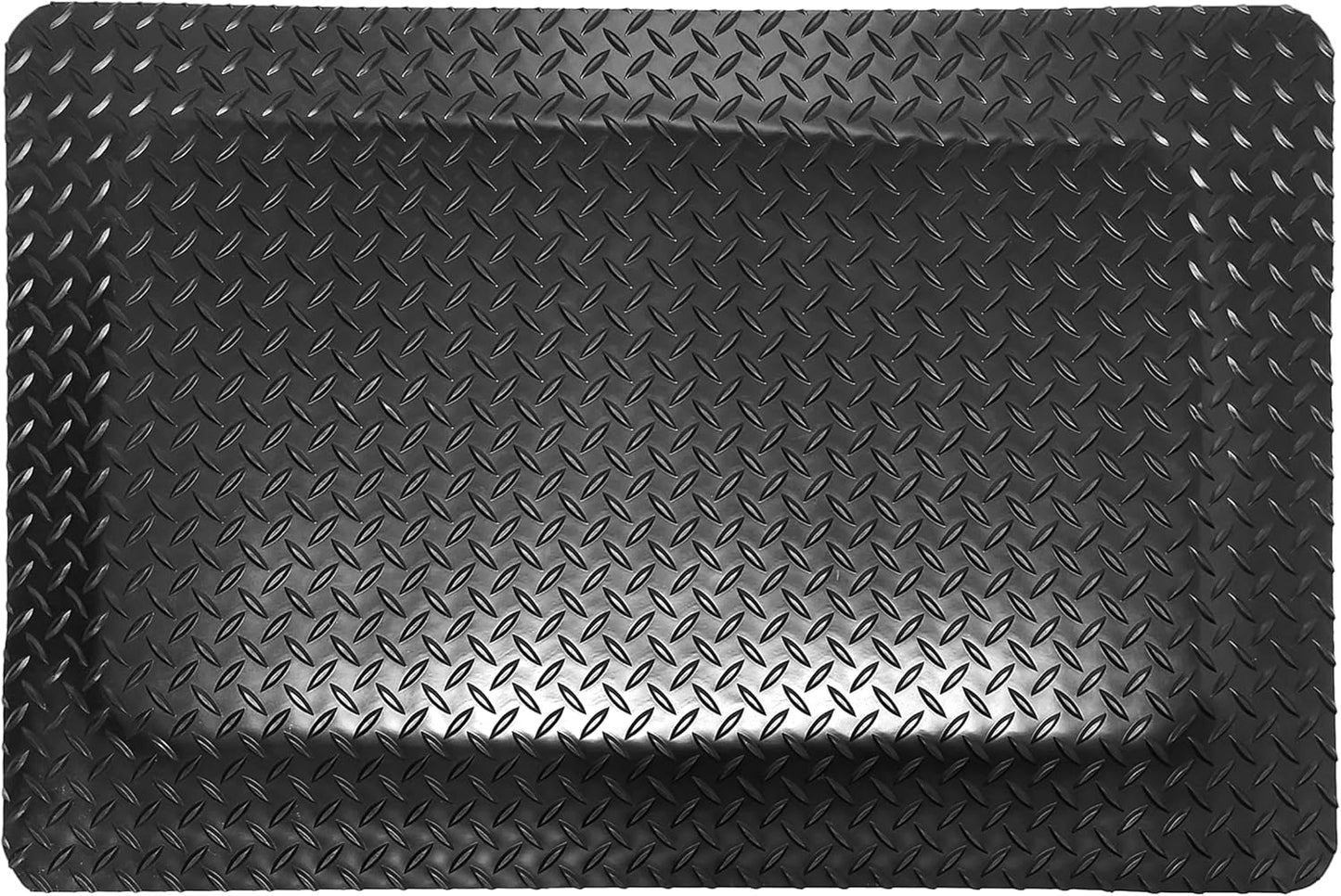 Rhino Mats, American Classic Diamond Anti-Fatigue Mats, Industrial Ergonomic Comfort Standing Mat for Work, Home, Garage, Office, Kitchen or Anywhere (Black 1" Thick, 2 FT. x 7 FT.)