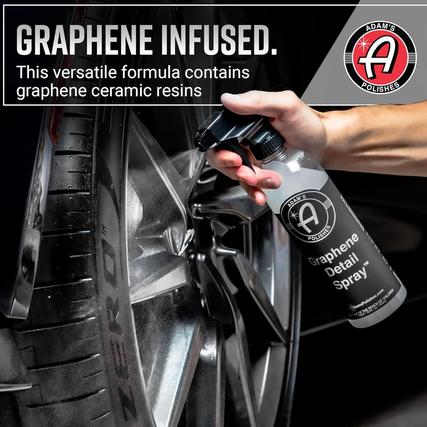 Adam's Polishes Graphene Detail Spray (Gallon) - Extend Protection of Waxes, Sealants, & Coatings | Waterless Detailer Spray For Car Detailing | Clay Bar, Drying Aid, Add Ceramic Graphene Protection