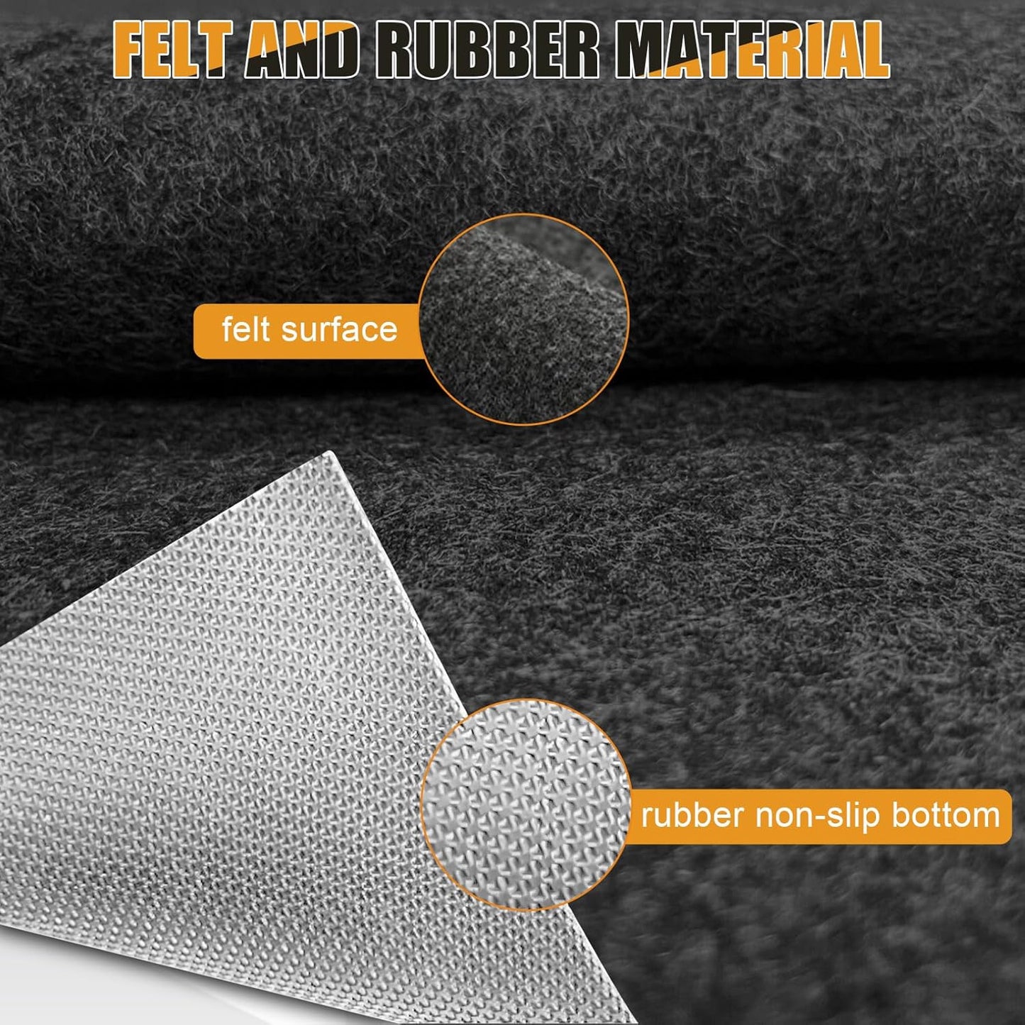 7.8x16 FT Garage Floor Mat for Golf Cart, Mid-Size SUV, Non-Slip Heavy Duty Oil Mat, Under Car Containment Garage Rugs, Felt and Rubber Material Mat