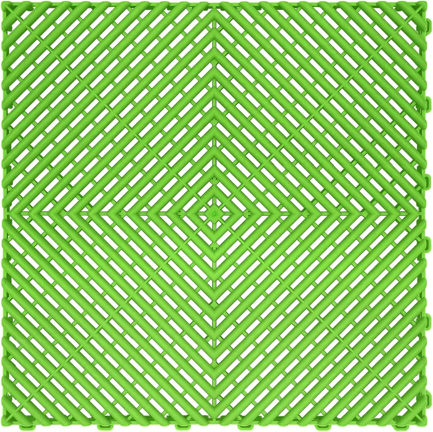 15.7"x15.7" Garage Flooring Tiles, Non-Slip Interlocking Plastic Garage Floor Mat, Garage Organization & Garage Storage, Vented Pattern (Sublime, 25PCS)