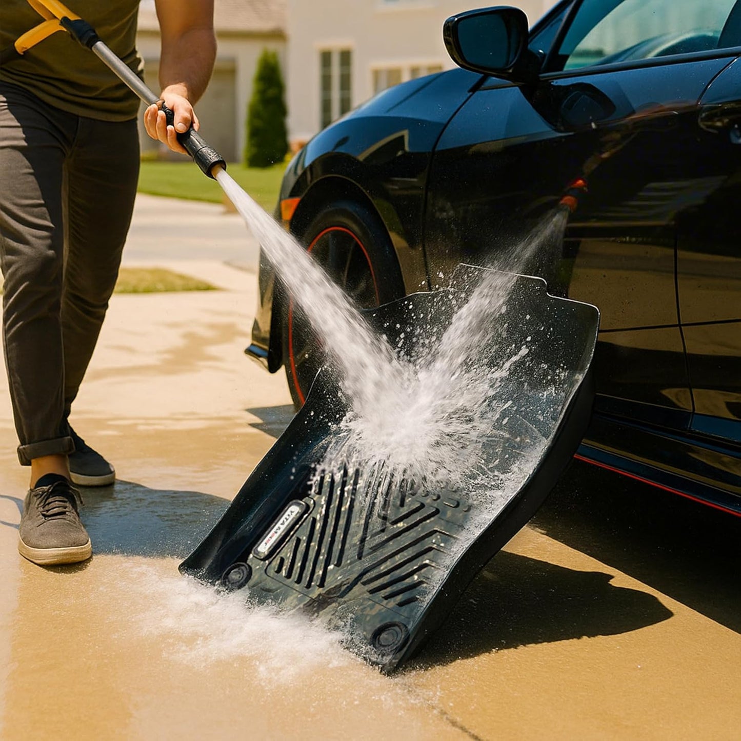 YITAMOTOR Floor Mats Fit for 2018-2025 Ford Expedition/Expedition Max (Only Fit 8 Seats) with 2nd Row Bench Seat, All-Weather Custom Fit Front 1st & 2nd 3rd Seat Black Floor Liner Set