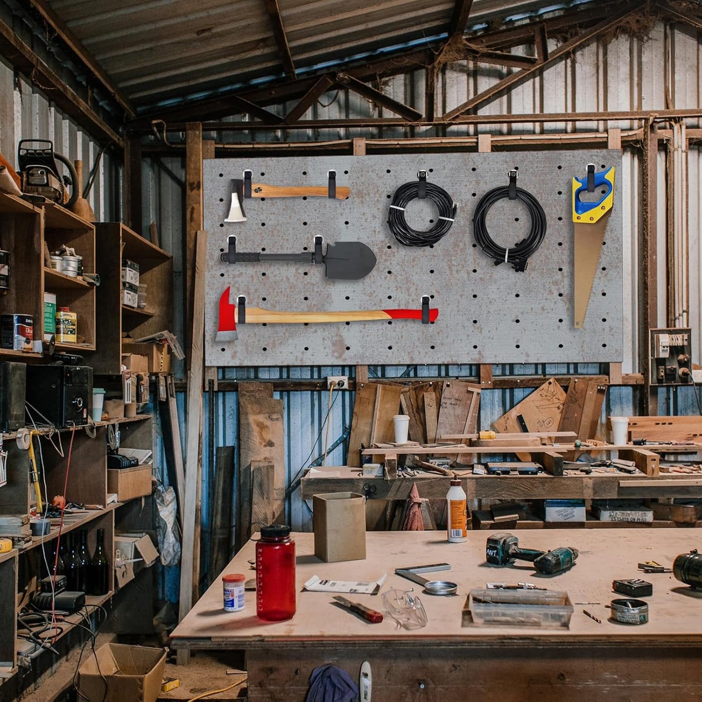 Heavy Duty Magnetic Hooks, Magnetic Tool Holders, 40LBS Magnetic Garage Hooks, for Storing Cables, Ropes, Wires, and Cordless Tools in garages, workshops, Cruise,RVs, and Pickup（4pcs）