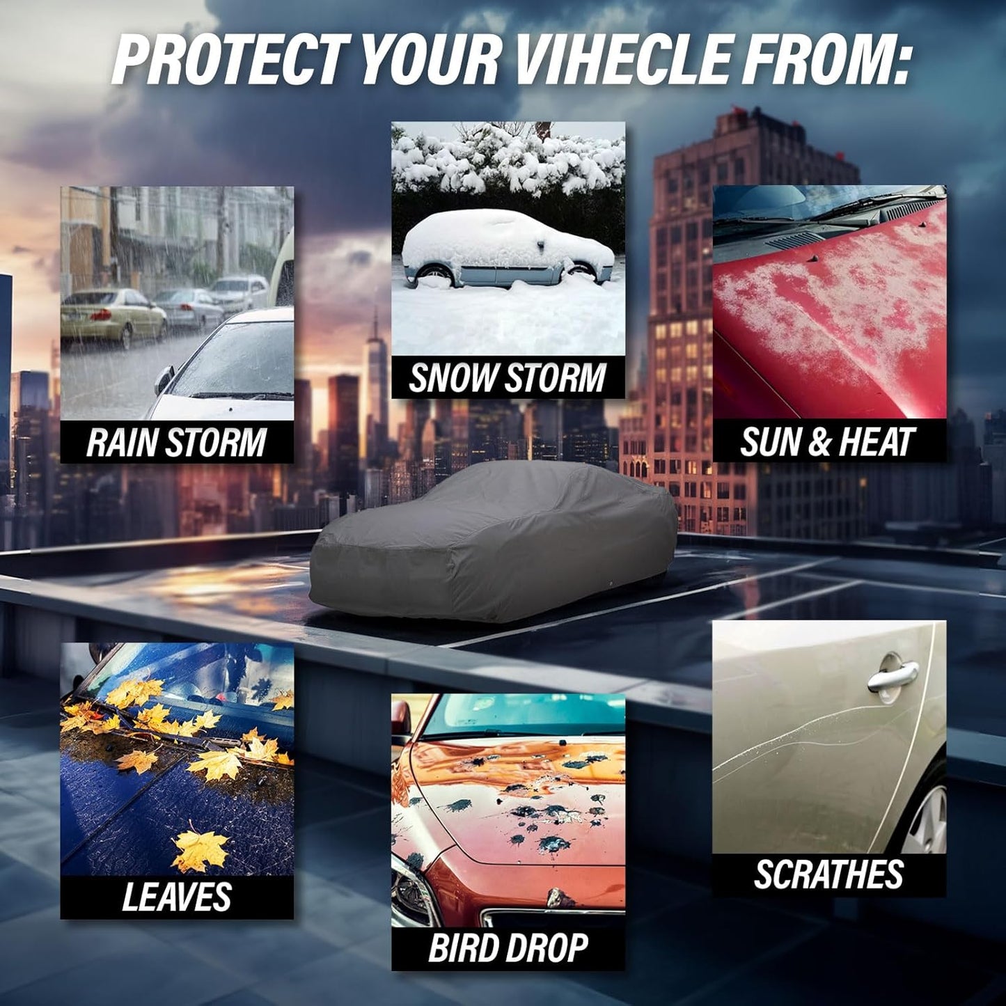 Supreme Full Car Cover – Semi Custom Fit | Dustproof, Windproof, UV Protection, Breathable & Durable All-Weather Protection | Fits Volkswagen Squareback 1967-1972 Hatchback VW 1500 1600