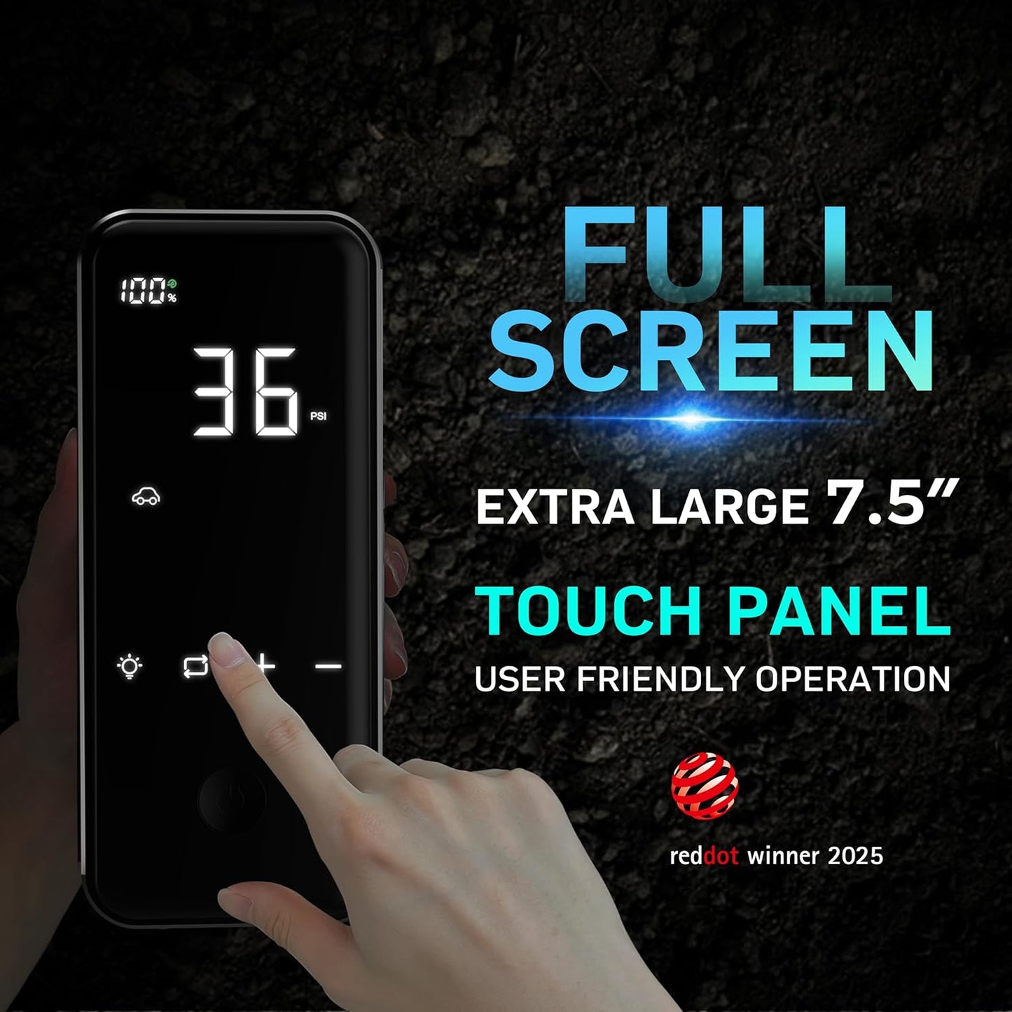 DENVIX Tire Inflator Portable Air Compressor, 2X Faster Inflation Cordless Air Compressor, Electric Air Pump for Car Tires with 15000 mAh Battery Capacity, 45W 3X Faster Charging, Deluxe Package.