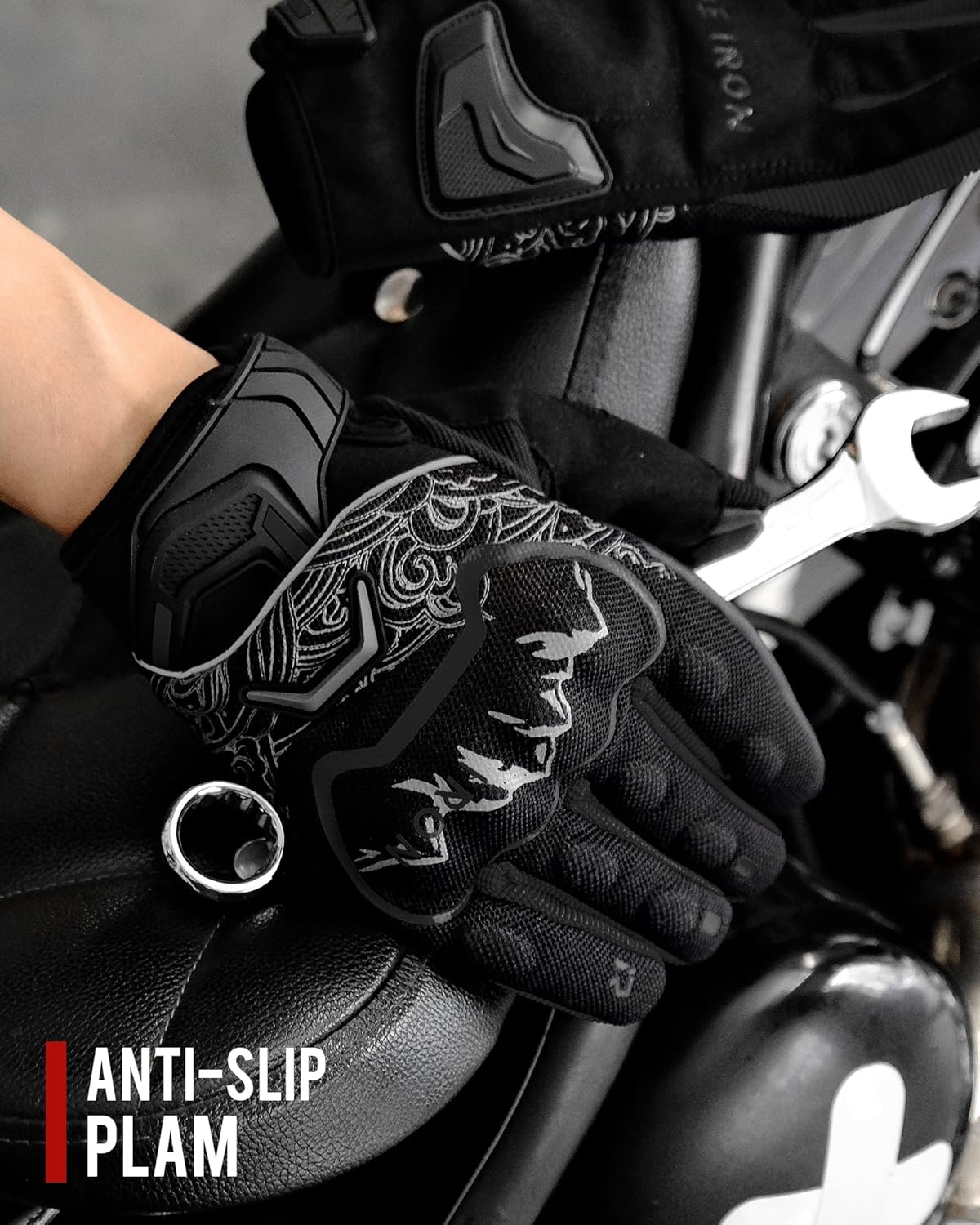 BORLENI Motorcycle Gloves Motorbike Glove for Men Women Full Finger Knuckle Protection Touch Screen Cycling ATV Hiking Riding