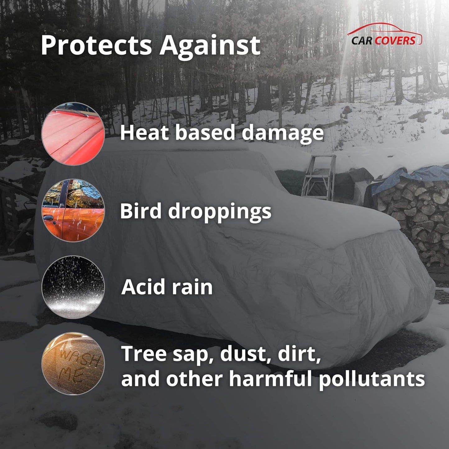 Car Covers Weatherproof Max Truck Cover & Warranty Compatible with Ford 1974-1989 F-100 Extended Cab, 8– Outdoor Cover, Prevents Theft with Cable Lock