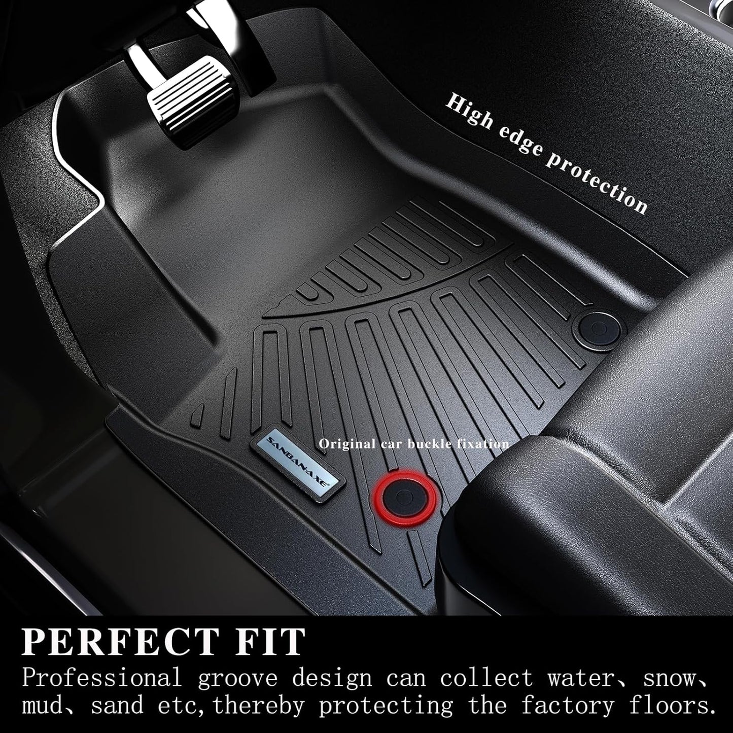 Floor Liners & Cargo Liners & Backrest Mat for 2025 KIA Carnival Hybrid Version (Not Fit Pure Fuel),TPE All Weather Protection Car Floor Mats with Trunk Mat Covering The Backrest