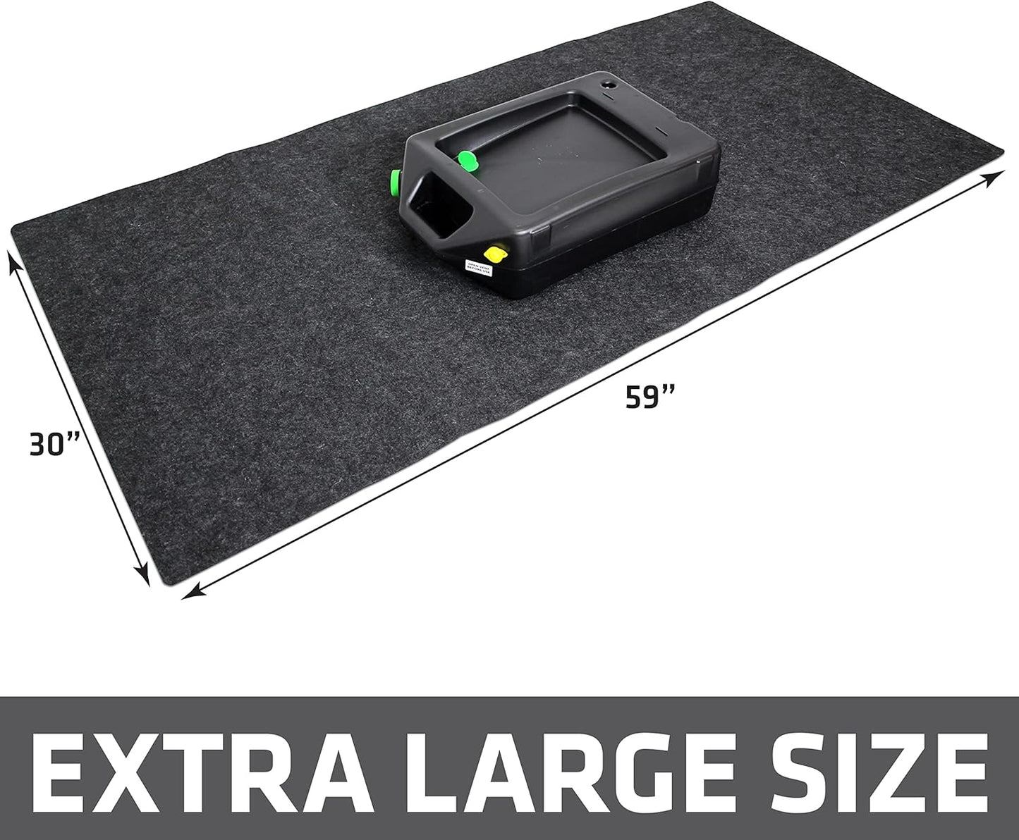 Armor All Premium Maintenance Mat Oil Spill Garage Floor Mat, (30" x 59") (2-Pack), Absorbent, Waterproof, Contains Liquids, Protects Garage Surface or Driveway, Reusable, Washable, Durable (USA Made)