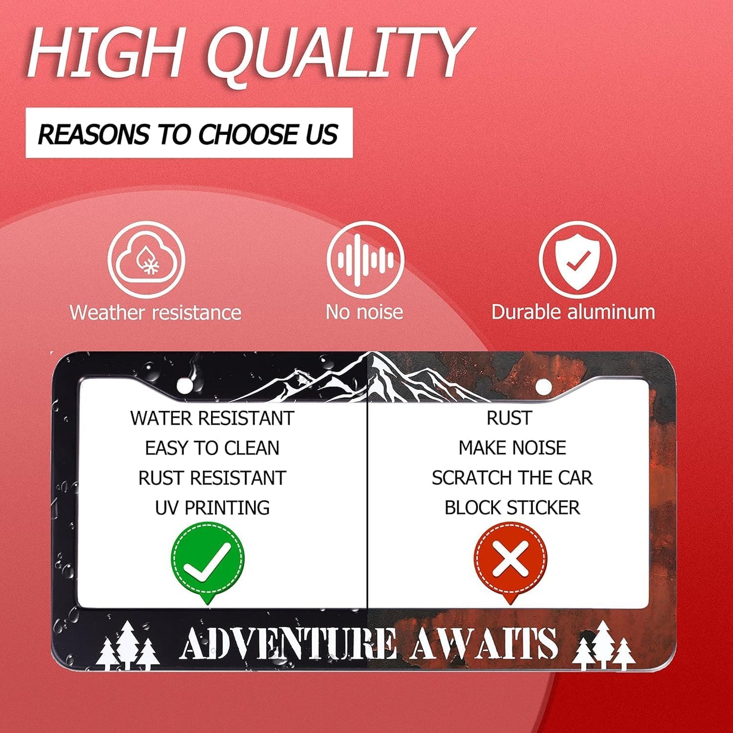 Personalized License Plate Frame Cat Flowers Stainless Steel Accessory Pet License Plate Holder Funny Car Decorative 2 Holes Screws Fits Us Standard License Plates 12.2 X 6.3 in for Men Women