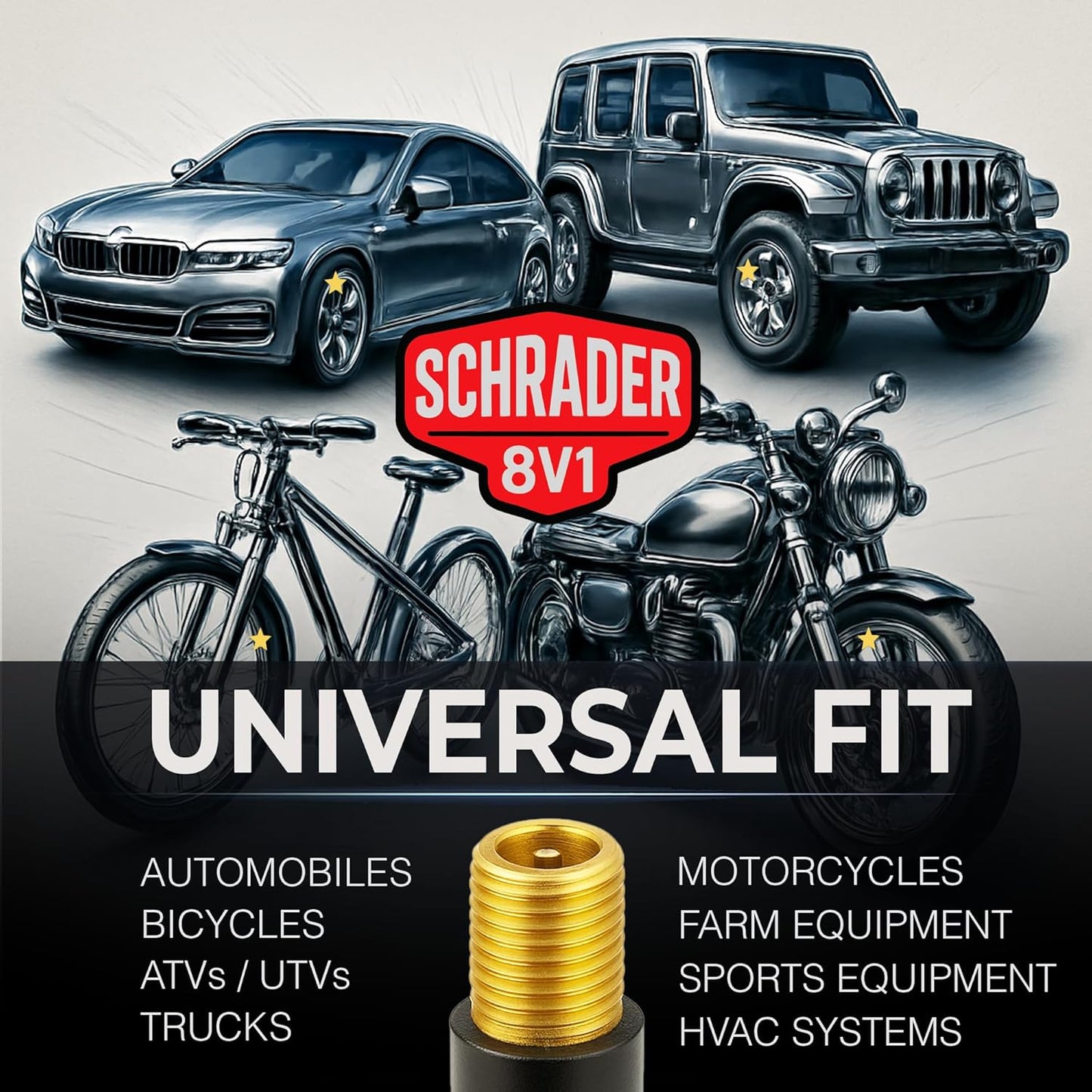 Chuck Mates™ Platinum (2 Pack) Quick-Connect with Patented RatchetSeal™ Technology for Tire Inflators Open-Type