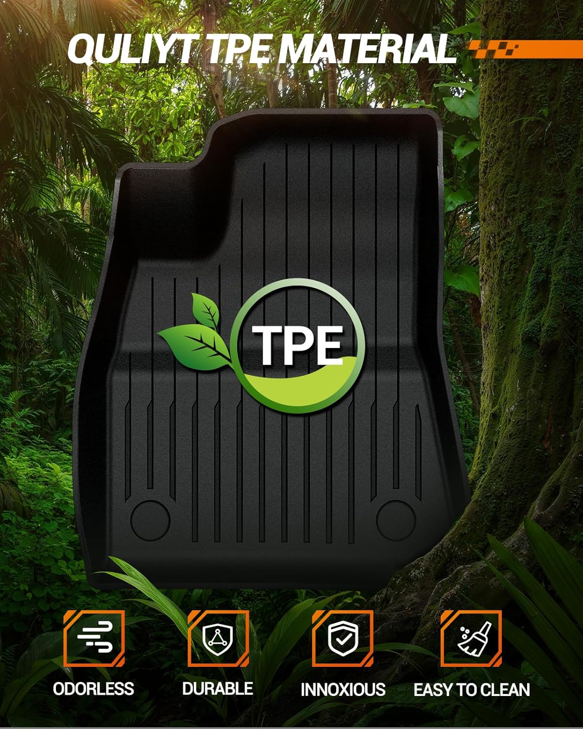 SEALIGHT Floor Mats for Tesla Model y 5-seat 2020-2024, Car Mats All Weather Protection Custom Floor Liners,Waterproof Non-Slip Full Set of Trunk Mats Cargo Liners(Not Fit 7-Seat)