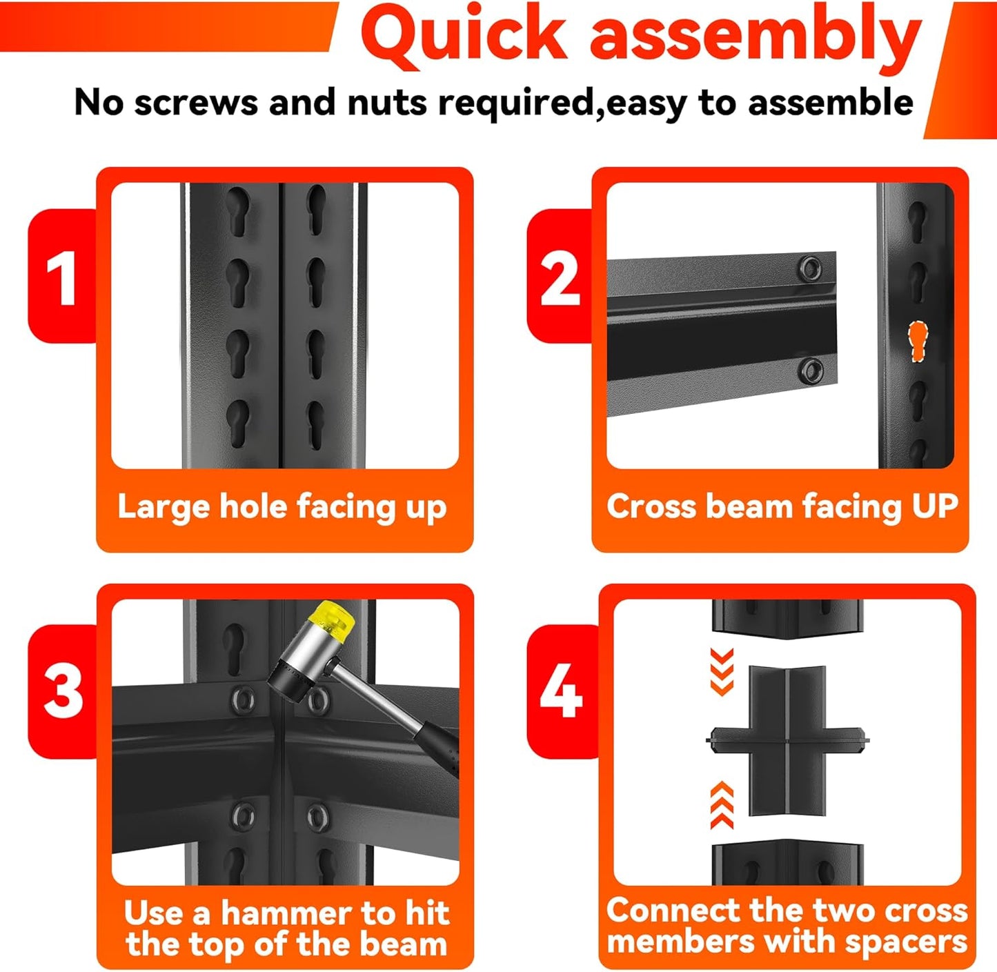 78" H Garage Shelving 3000LBS Heavy Duty Shelving Units and Storage Shelves Adjustable 5 Tier Metal Shelving for Kitchen,Utility Room and Basement, 15.75" Dx39.37 Wx78 H, Black