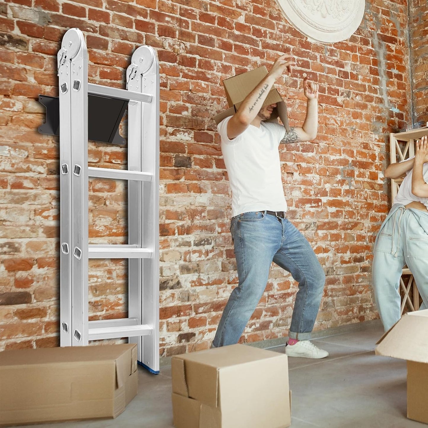 Ladder Hooks,Ladder Rack, Ladder Accessory,Ladder Hangers for Garage Wall Mount Ladder Rack Heavy Duty Metal Black with Screws