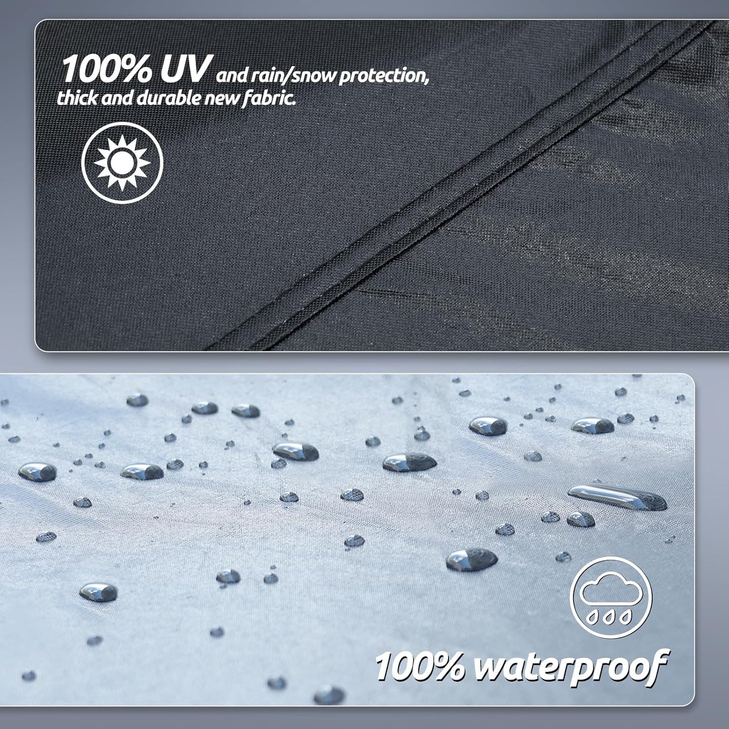 Car Cover Custom Fit for Jeep Wrangler 4 Door 2006-2025 JK JL, Migaven Waterproof Full Exterior Cover Rain Sun Protection with Door Zipper