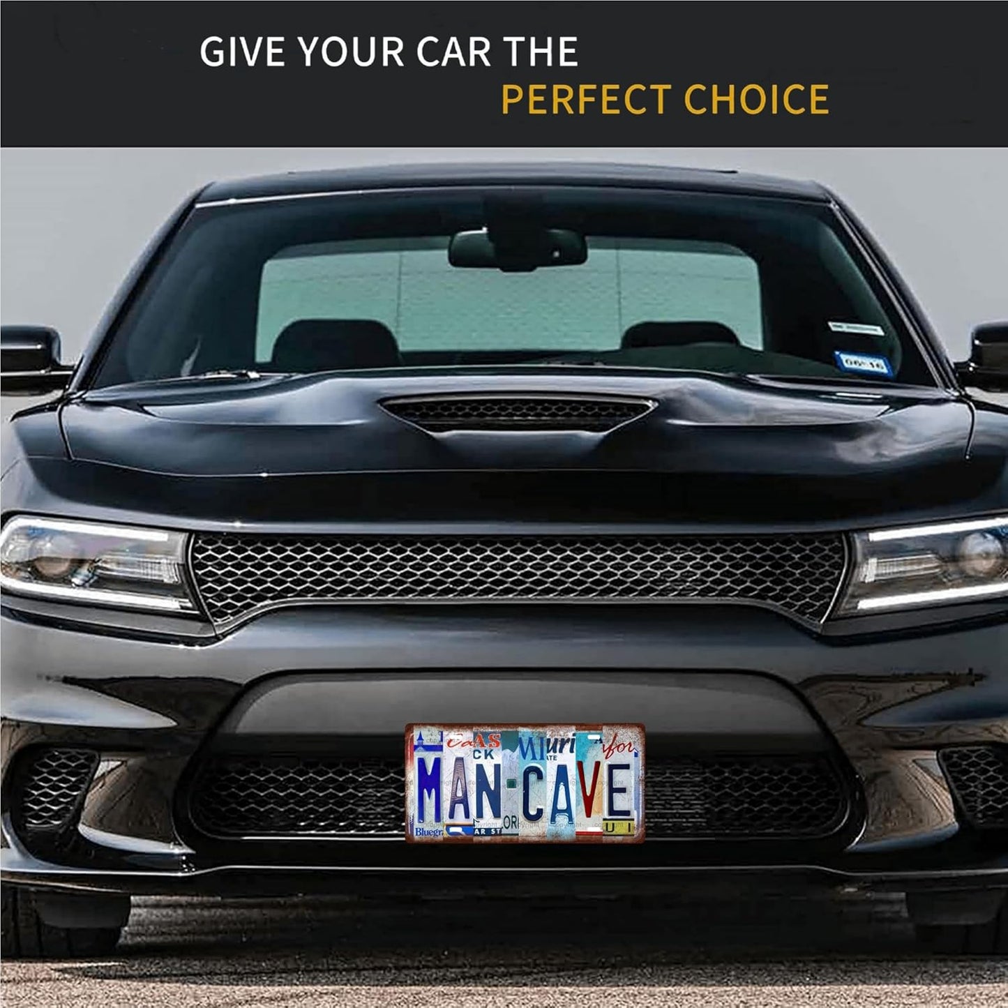 MAN CAVE Space Vintage Metal Tin Sign License Plate Bar Cafe Garage Cave Home Room Wall Bathroom Farmhouse Garden Porch Patio Decor, 12 x 6 Inch