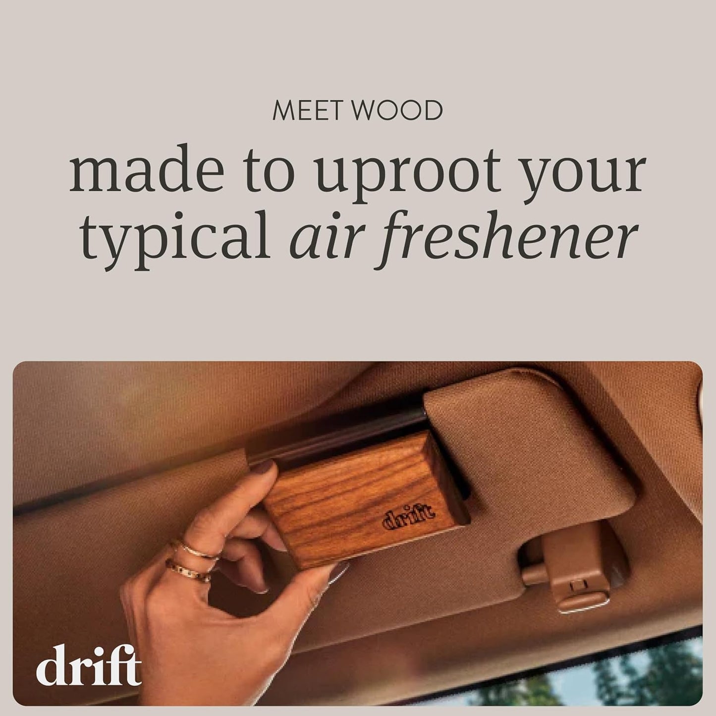 Drift Car Air Freshener - Wood Fragrance - Automotive Odor Eliminator - Car Fresheners Long Lasting - Pine Scent Refill - Pack of 3 - NO CLIP INCLUDED