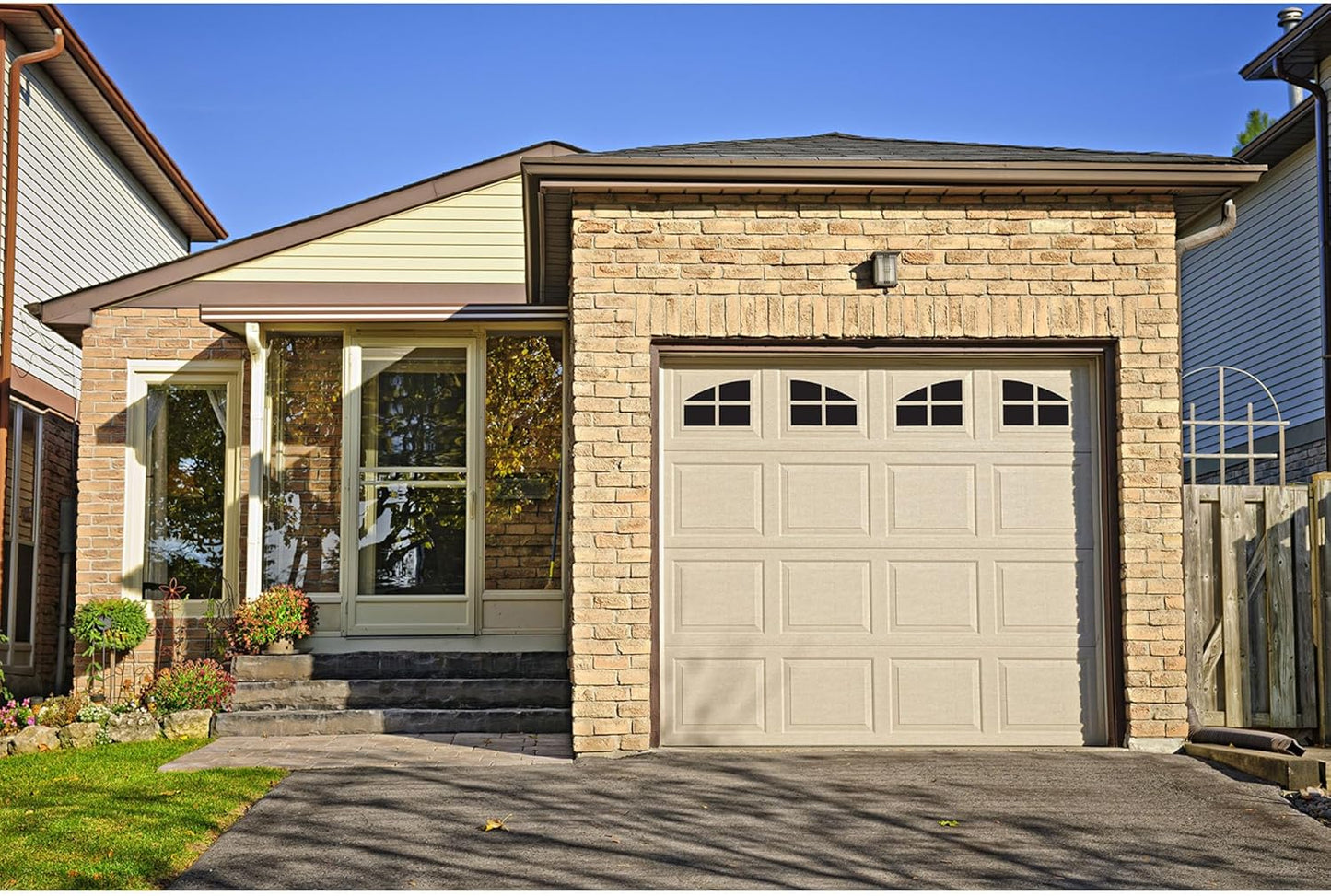 Household Essentials 216 Magnetic Faux Garage Door Windows | 16 Pieces for Single Car Steel Garage Door | Black