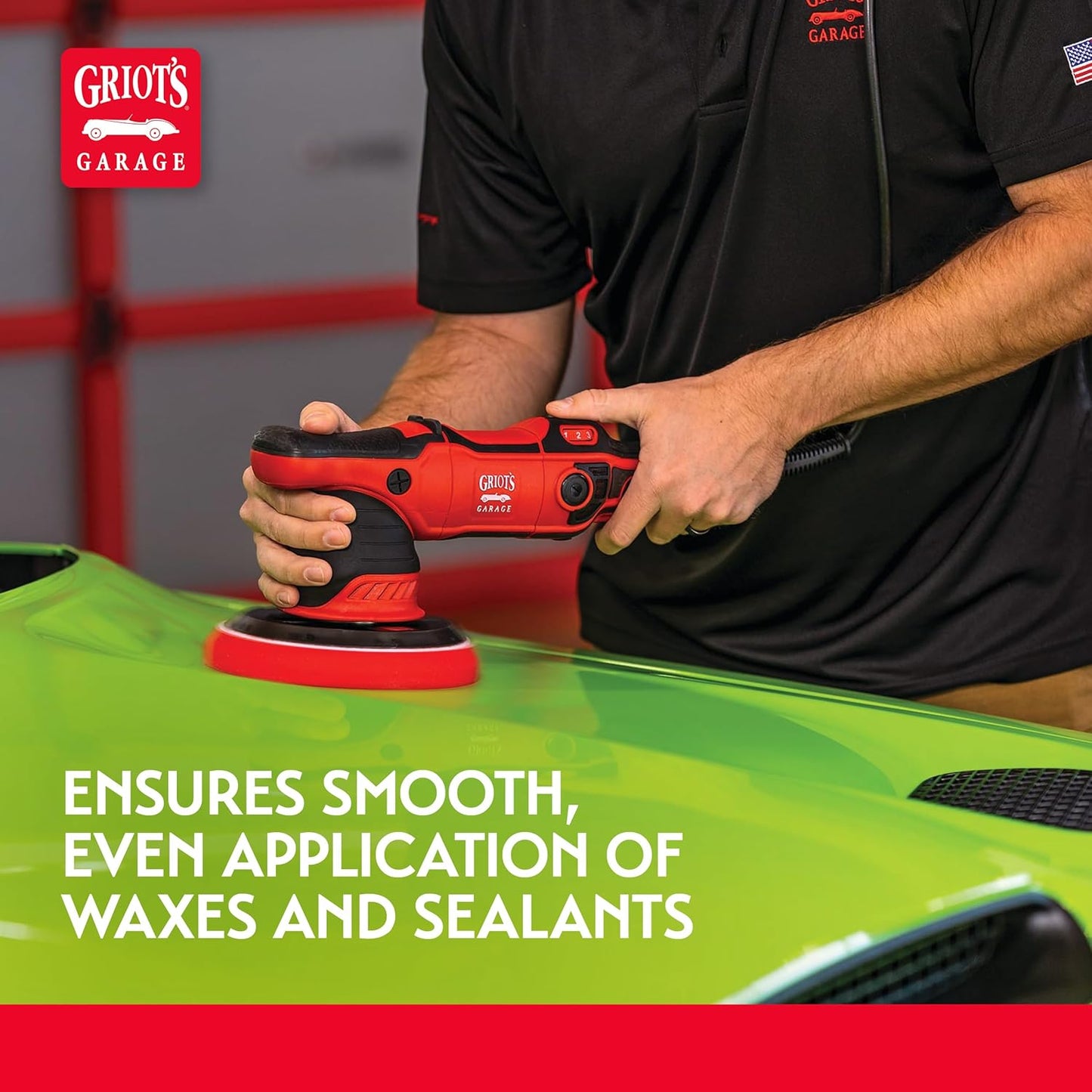 Griot's Garage 6.5” Red Foam Waxing Pads for Car Detailing, Polishing and Buffing Pads for Use with Waxes and Sealants, 10624, Set of 2