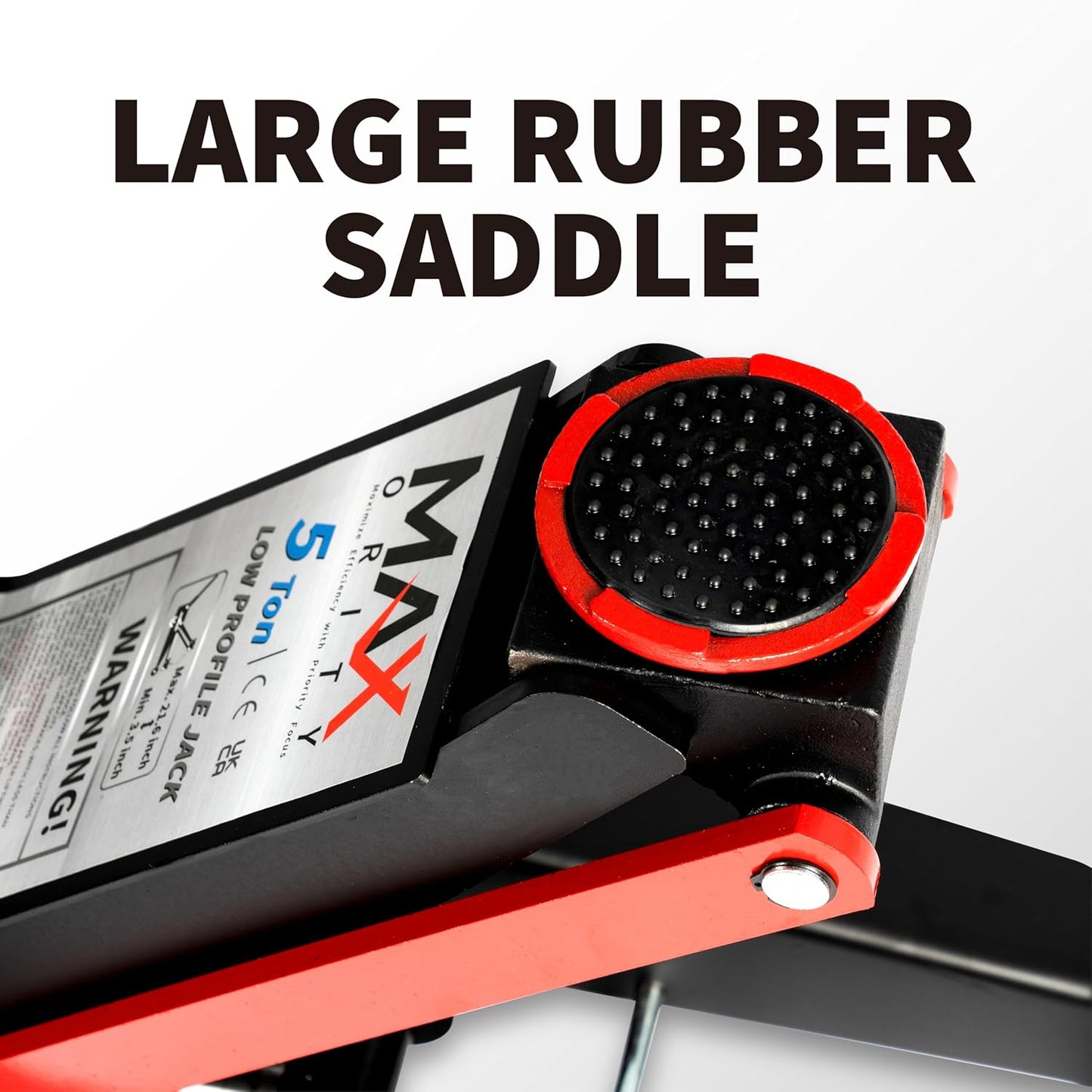 5-Ton (11000lbs) Low Profile Hydraulic Super Heavy-Duty Steel Floor Jack with Dual Pistons Quick Lift Pump, Home and Workshop Car Maintenance for Various Vehicles (Red, 5 Ton Low Profile)