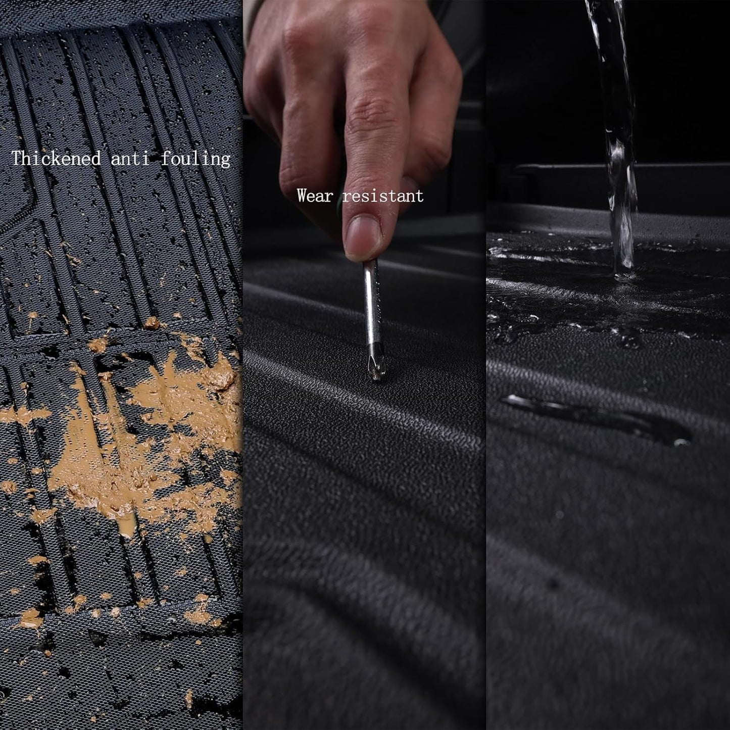 Floor Mat for 2025 Nissan Armada Only Suit for 8 Seats, TPE All Weather Protection Floor Liners & Cargo Liners Velcro Covering The Backrest (for 2025 Nissan Armada-8)