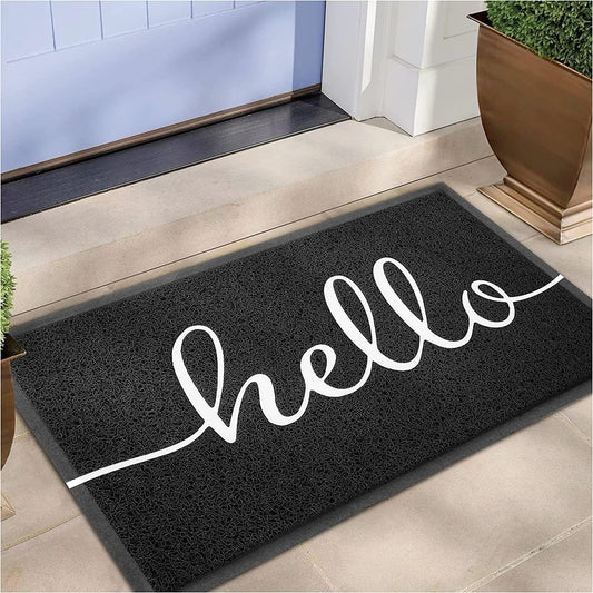 EARTHALL Funny Hello Mats Outdoor, Front Door Mat for Outside Entry, Doormat Outside/Inside Entrance, Front Door Rugs for Entryway Indoor, Outdoor Mats for Home Entrance, Front Porch Decor 20"x32"