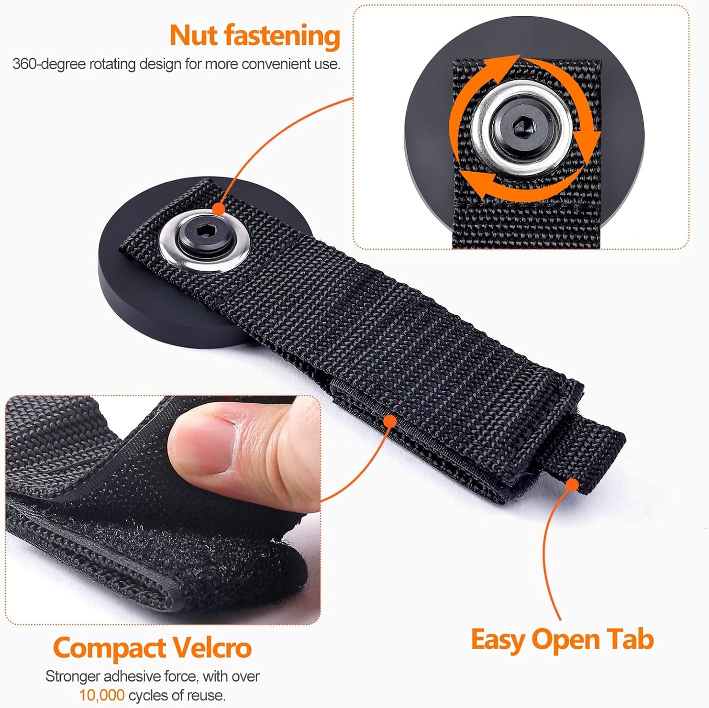 Homde 4pcs Strong Magnetic Hook, Heavy Duty Magnet Tool Holder 2.6 inch for Hanging, Utility Garage Hanger for Hose, Cable, for Garage, Workshop, RV(4 Black)