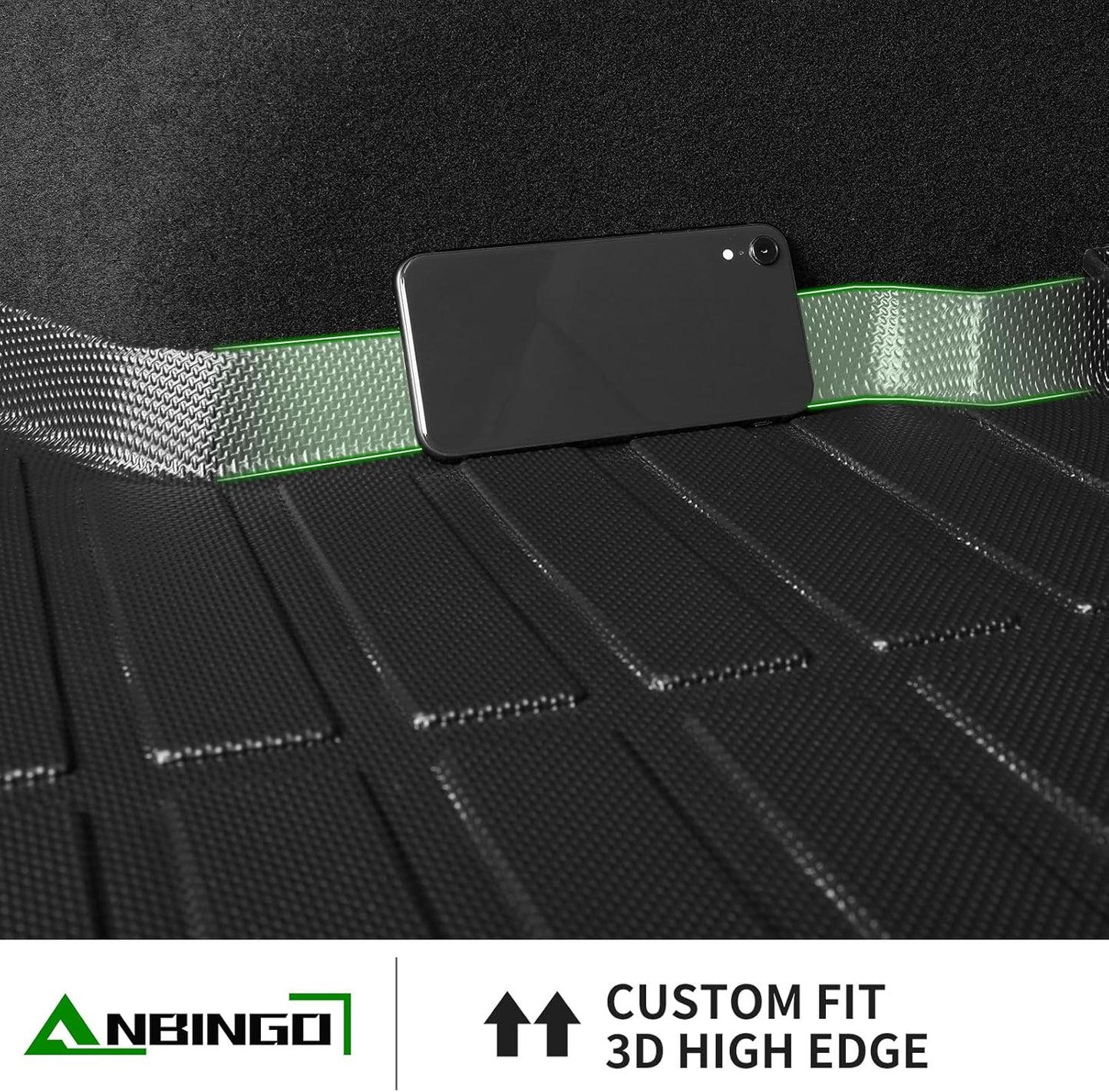 ANBINGO® Floor Mats & Cargo Liner for 2012 2013 2014 2015 2016 CR-V, (ExcludeTouring) Waterproof Car Mats All Weather Guard TPE Floor Liners Front & Rear Row & Trunk Mats, CRV Full Set - Black