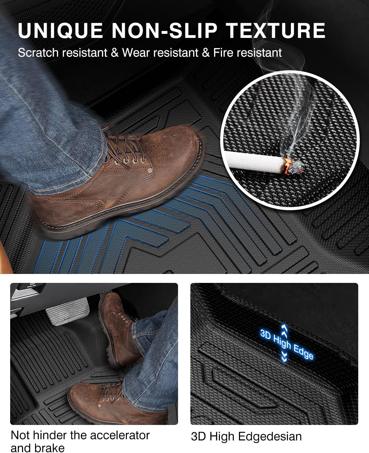 Powerty Floor Mats & Cargo Liner for 2023 2024 2025 Kia Sportage (Not PHEV) Accessories Floor Mats 2 Row Liner Set All Weather TPE 3D Floor Liners&Rear Cargo Mat