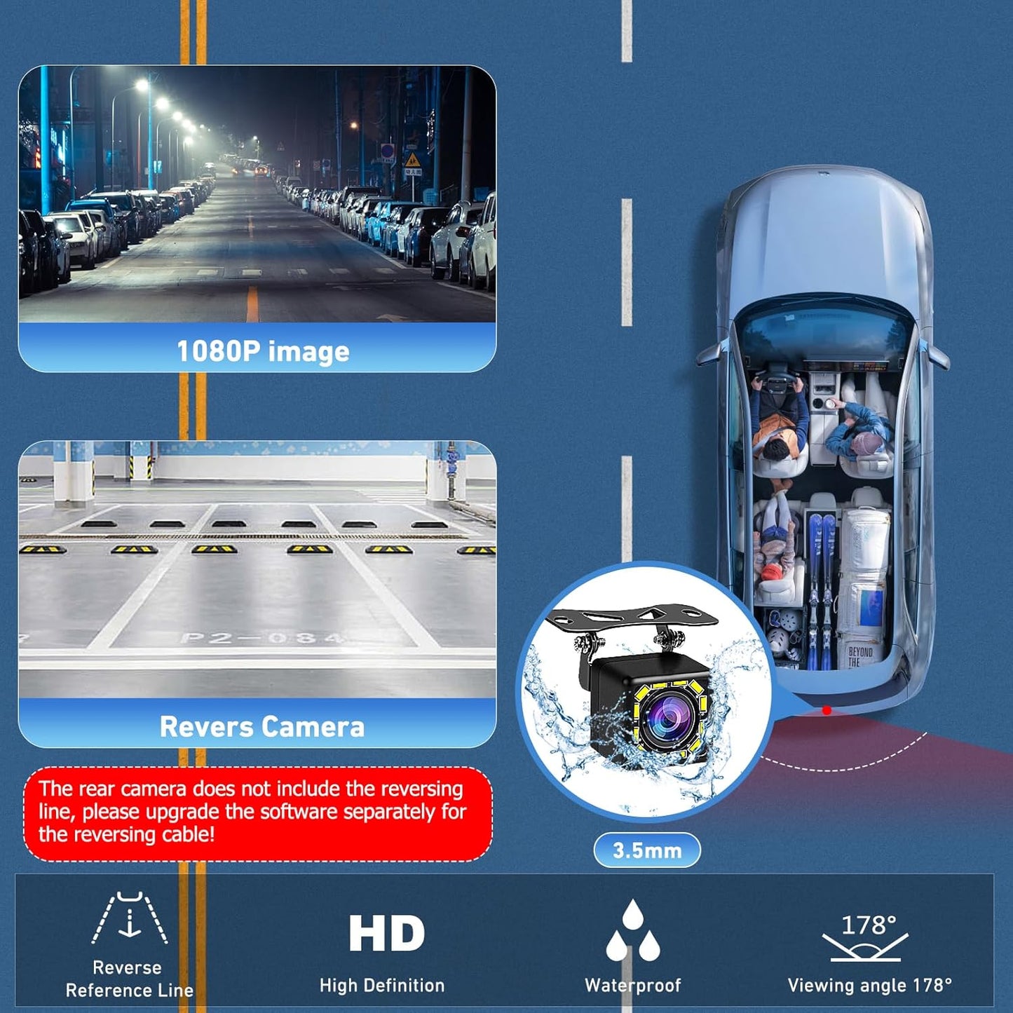 2025 CARPURIDE 9.3 Inch Carplay Screen for Car, Compatible with Wireless/Wired Apple CarPlay, Android Auto and Mirror Link - Bluetooth Audio, Navigation,Siri, FM, AUX, C92 with Backup Cam