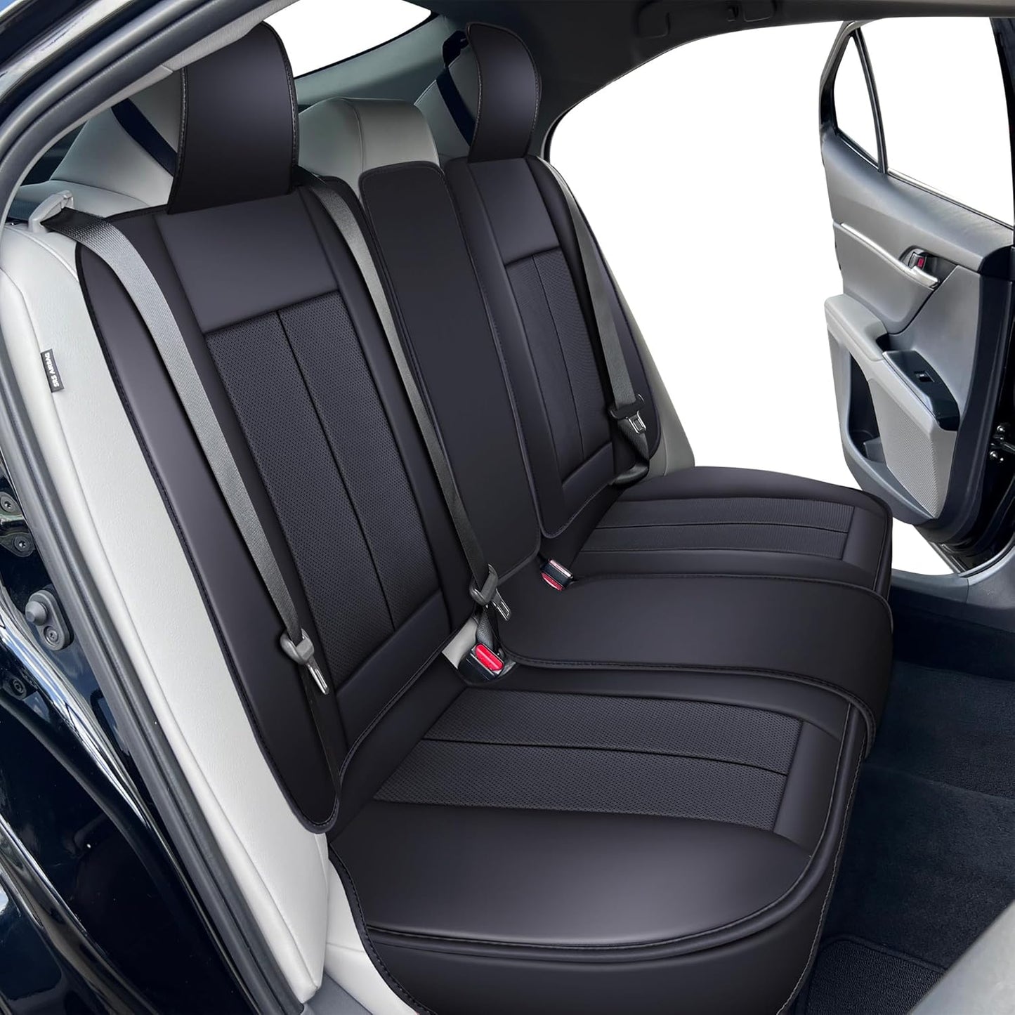 OASIS AUTO Custom Fit Seat Covers for 2012-2025 Toyota Camry, Waterproof Faux Leather Seat Protector Cushion Camry Car Accessories (Full Set, Inky)