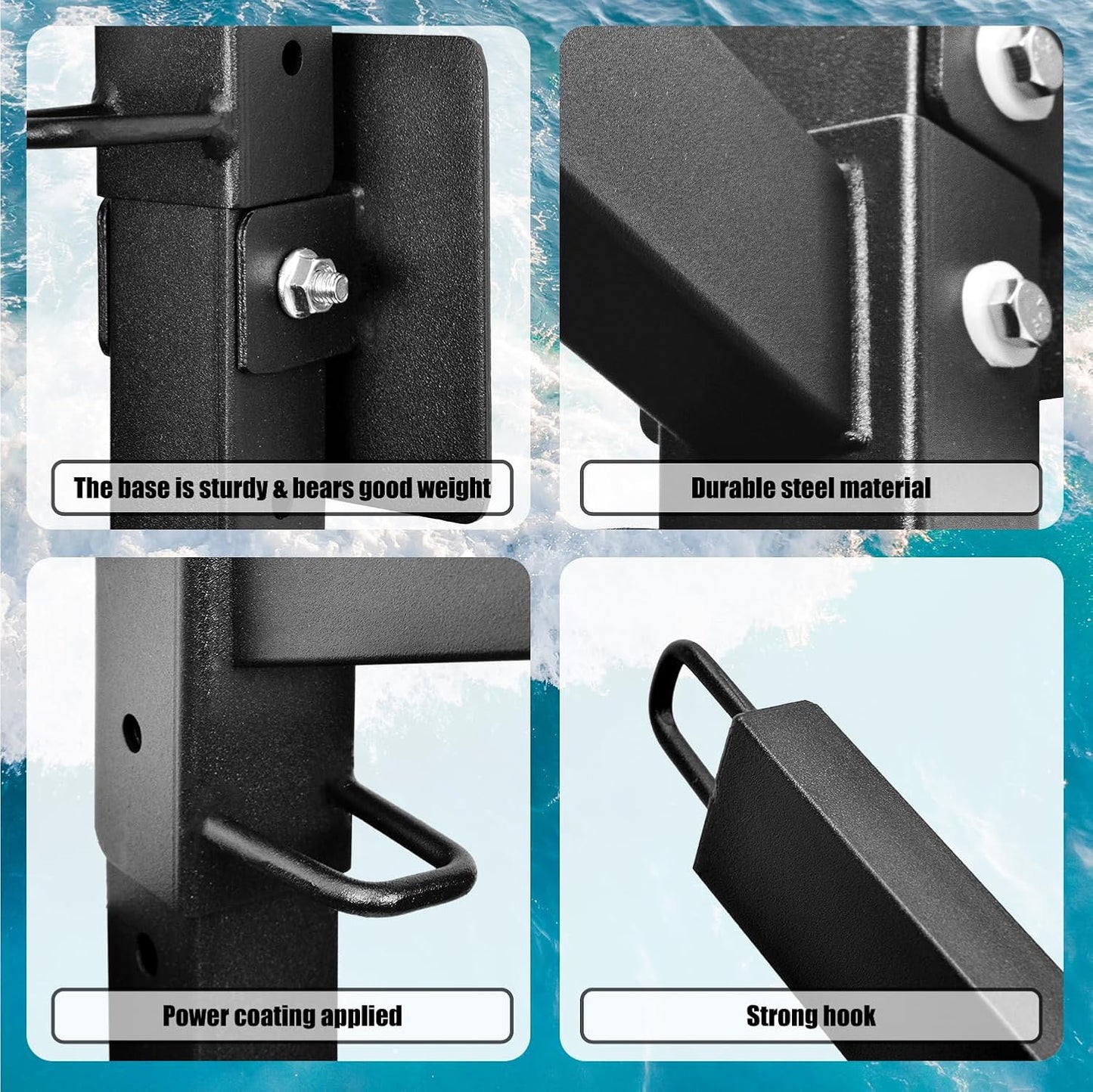 Kayak Storage Rack, Heavy Duty Freestanding Sup Storage Stand for Outdoor Use, Storage Rack for Kayaks, SUPs, Canoe and Paddleboard,…