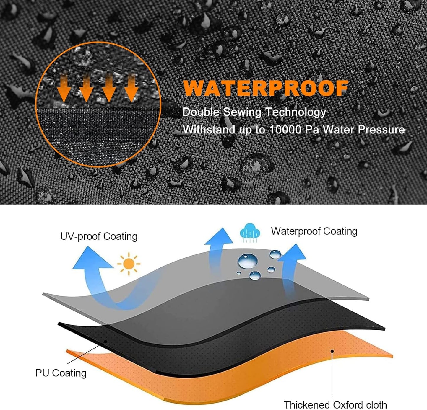 Comnova ATV Cover for 4 Wheelers - 84 Inch ATV Covers 600D Heavy Duty & Waterproof, Outdoor Four Wheeler Quad Cover All Weather Large for Polaris, Kawasaki, Arctic Cat, Honda, Yamaha and More