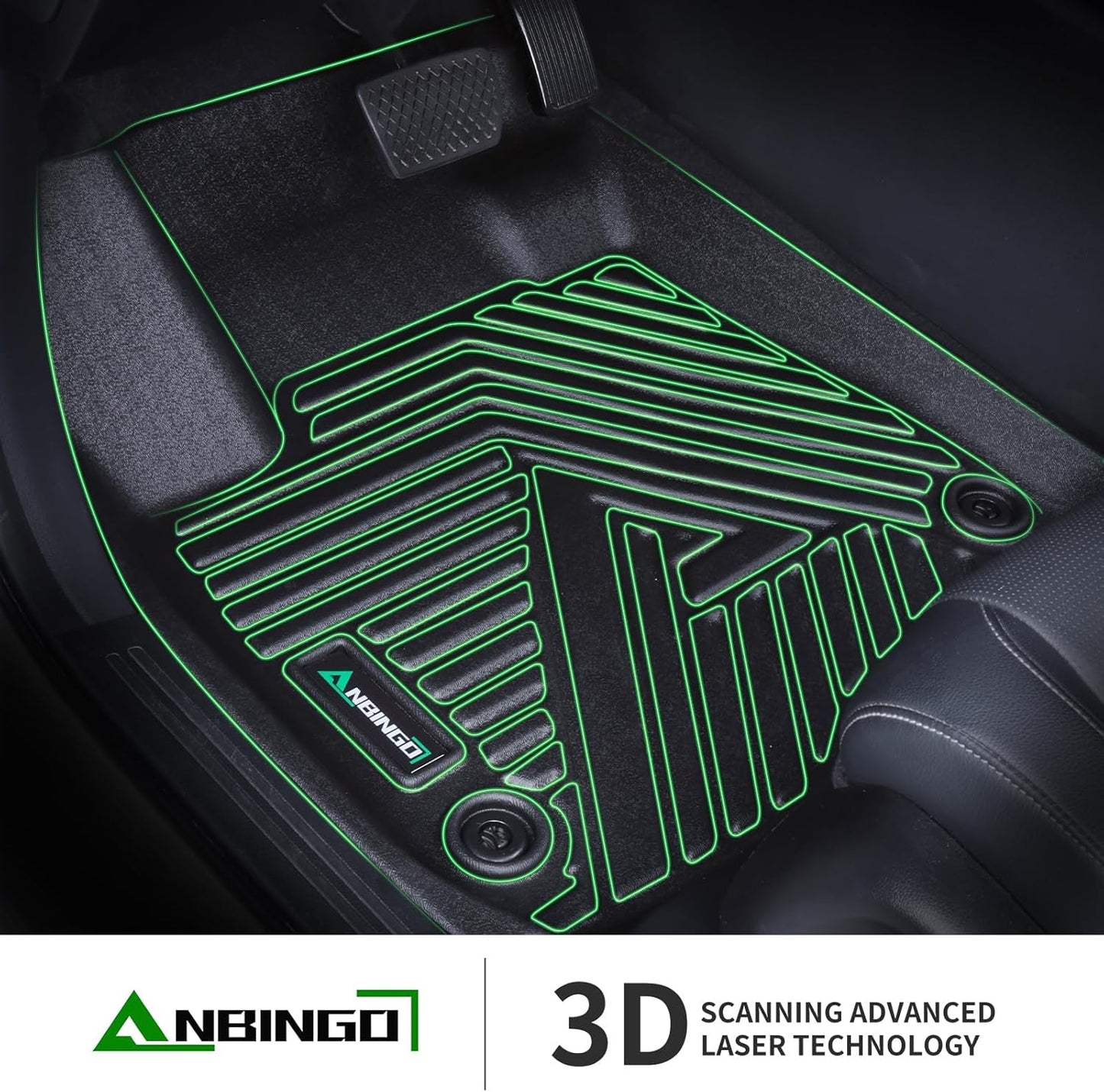 ANBINGO® Floor Mats Custom for 2019-2024 Kia Forte Waterproof Car Mats All Weather Guard Floor Liners 1st& 2nd Row Full Set, S | EX | FE | LX | LXS | GT | GT-Line