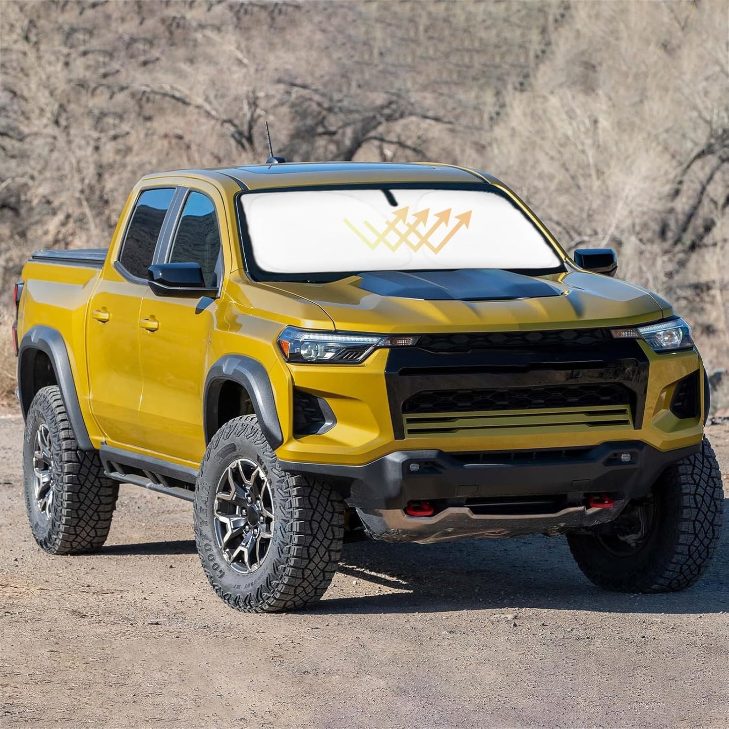 Sunshade Sun Shade for 2015-2024 2025 2026 Chevrolet Chevy Colorado Windshield Cover, Custom Fit Colorado Pickup Truck Foldable Front Window Shield Sun Visor Protector Car Accessorie Block UV Ray