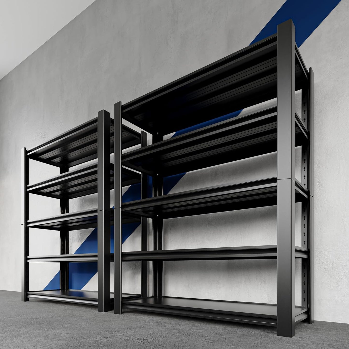 72" H x 48" W x 20" D 5-Tier Heavy Duty Garage Shelving Unit, 3000 LBS Capacity Metal Storage Rack,Adjustable Steel Shelves for Garage, Warehouse, Basement, Pantry, Workshop.2 Pack