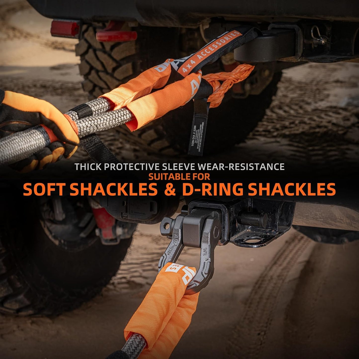 ALL-TOP Kinetic Recovery Rope, 48000Lbs, 1in x 30ft, Heavy Duty 30+% Elasticity, 16000Lbs Work Load Limit for 4x4 Offroad Vehicle