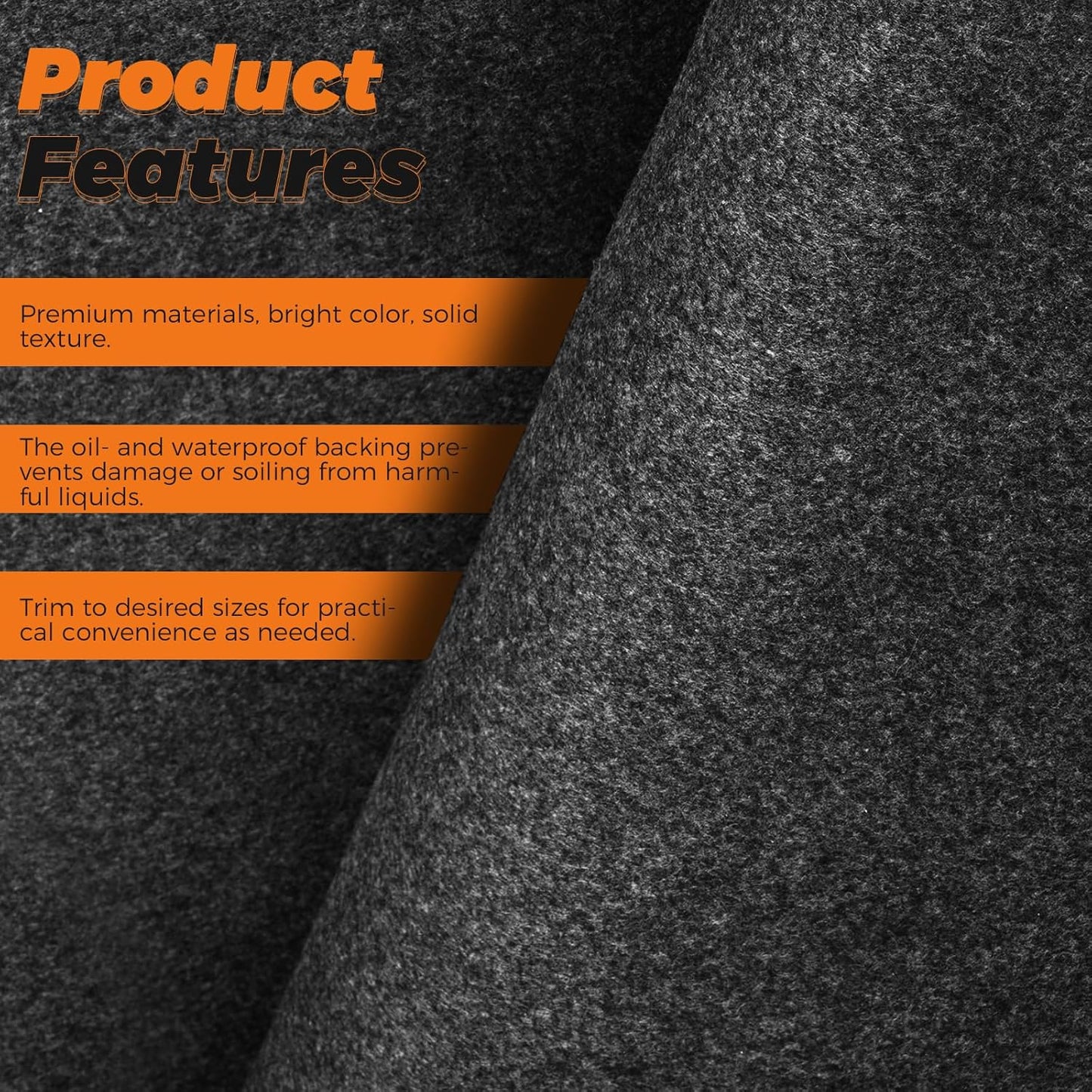 Oil Spill Mat (36" X 60") - XL Garage Oil Drip Mat for Driveway - Additional Insurance to Prevent Oil Drain Pan Spills - Reusable, Washable, Waterproof Backing, Under Car Oil Leak Absorption Mat