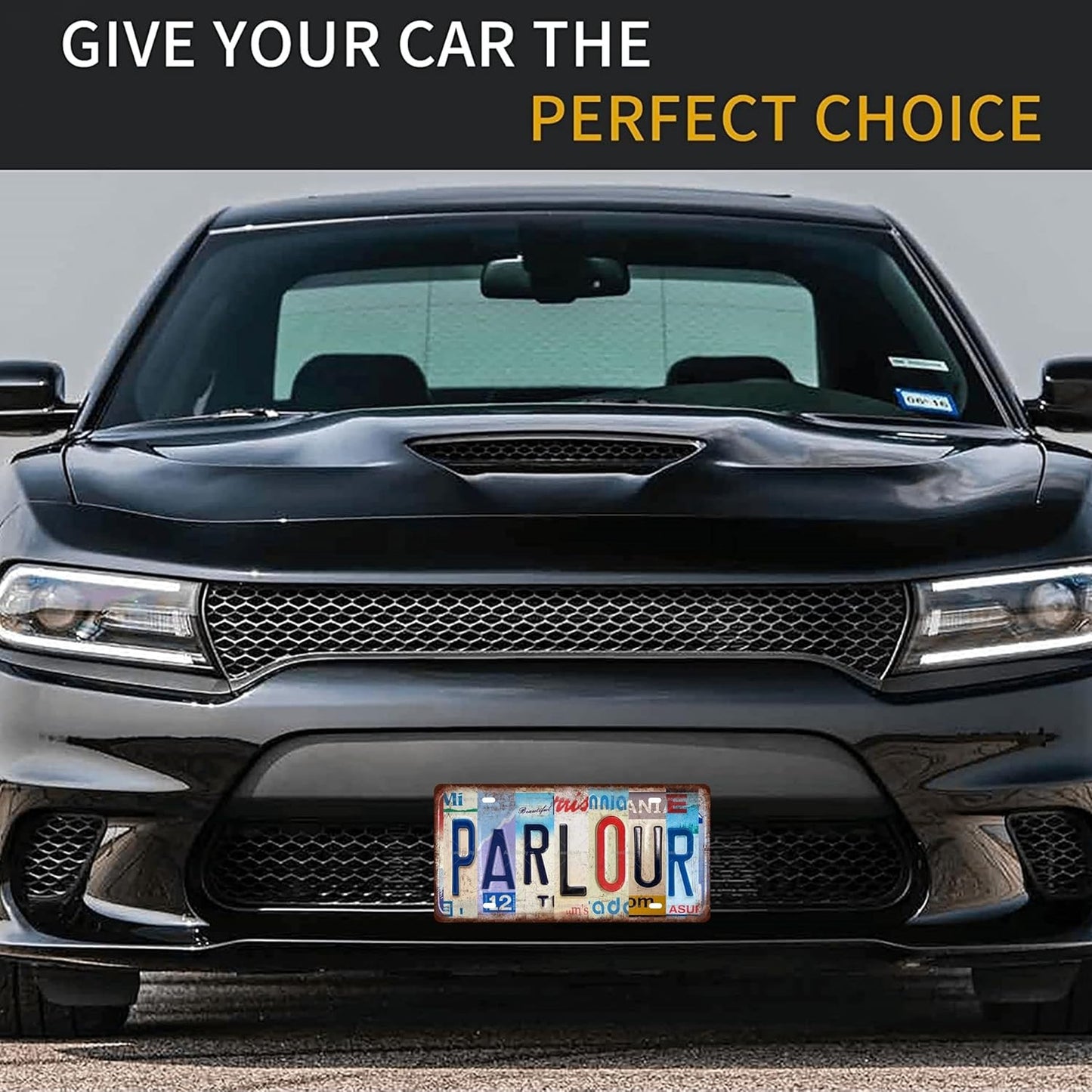 PARLOUR Space Vintage Metal Tin Sign License Plate Bar Cafe Garage Cave Home Room Wall Bathroom Farmhouse Garden Porch Patio Decor, 12 x 6 Inch