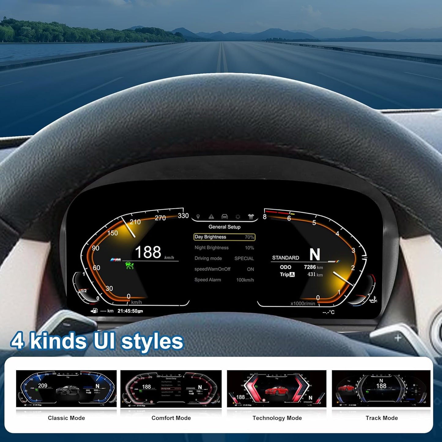 Speedometer Instrument for BMW E84 2006-2015 CCC CIC Linux System Original Car Information Display Digital Cluster Dashboard Screen