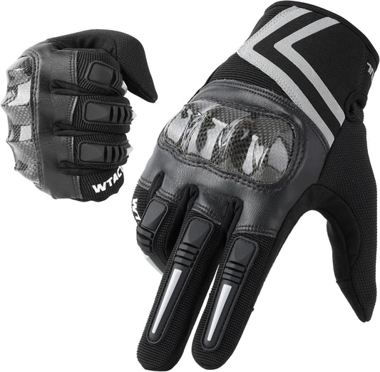 WTACTFUL Lightweight Motorcycle Gloves for Men, Touchscreen Summer Breathable Gloves for Motocross Casual Riding